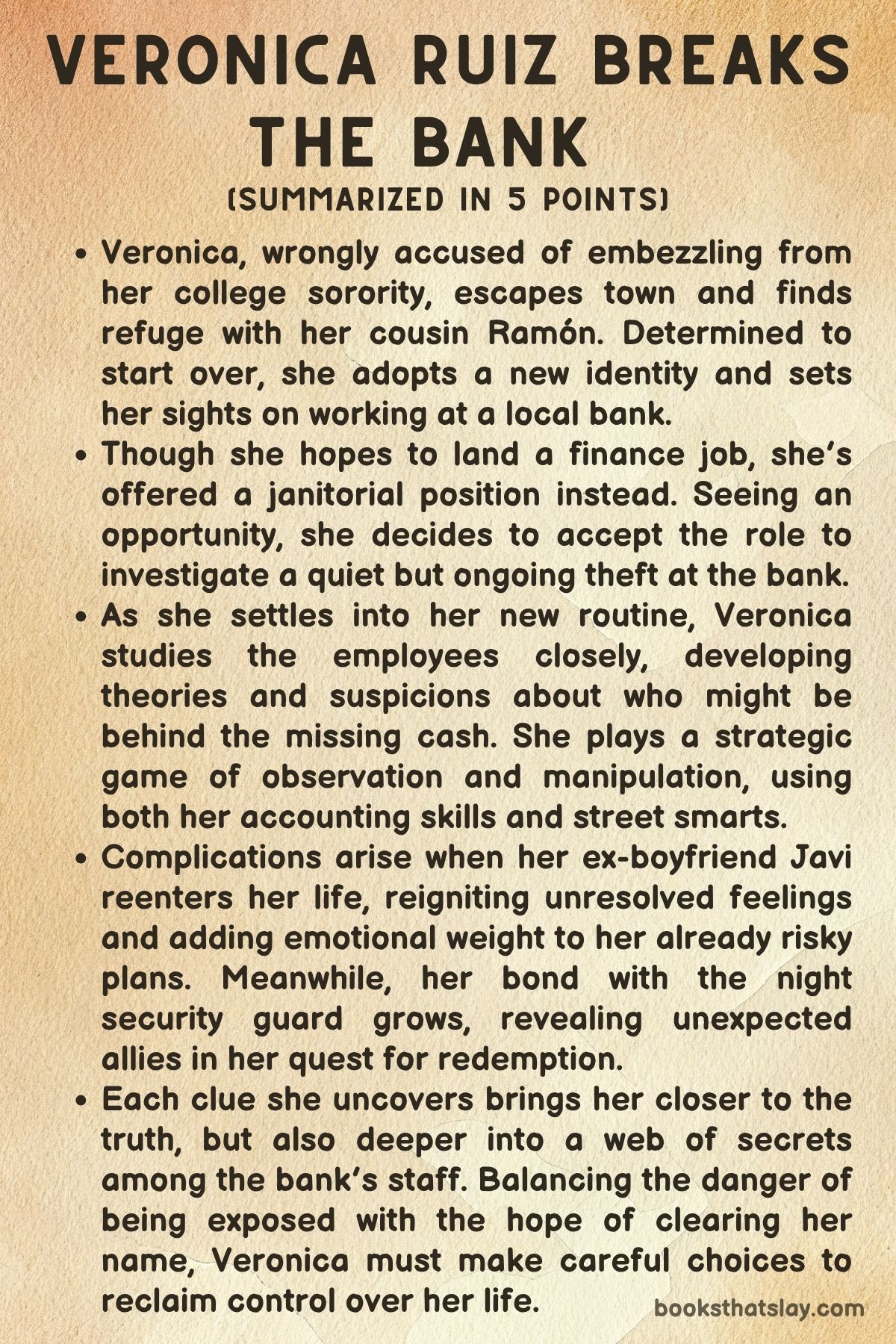 Veronica Ruiz Breaks the Bank by Elle Cosimano summary