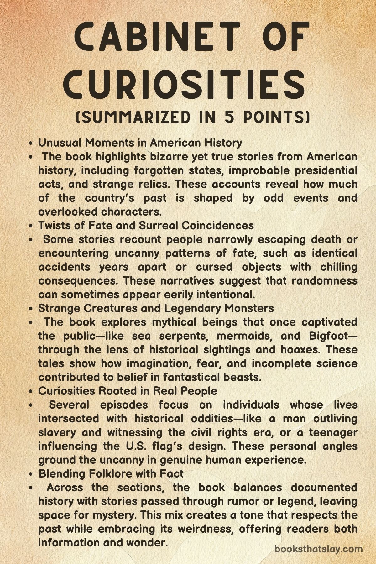 Cabinet of Curiosities by Aaron Mahnke Summary
