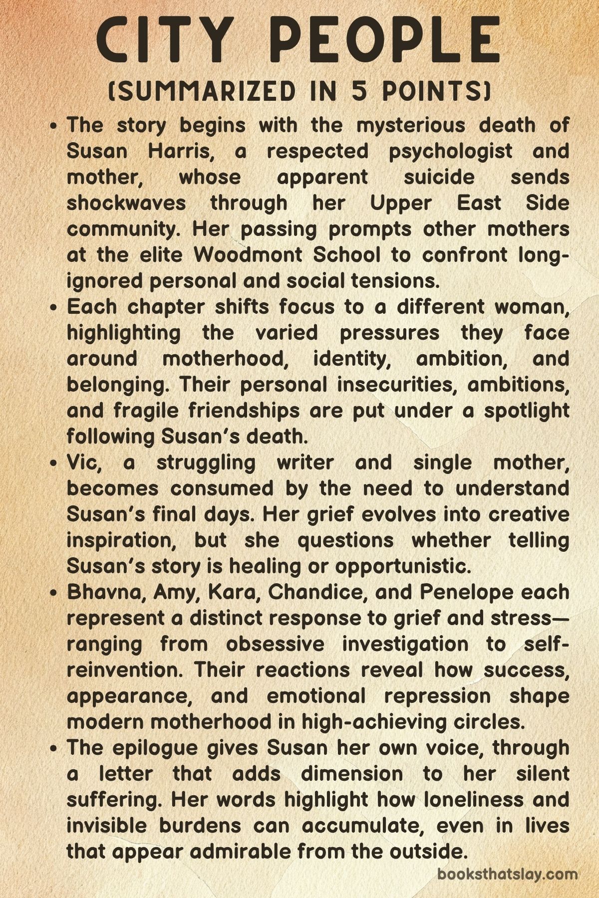 City People by Elizabeth Topp summary