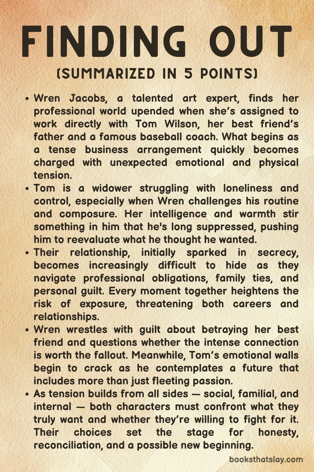 Finding Out by Jenni Bara summary