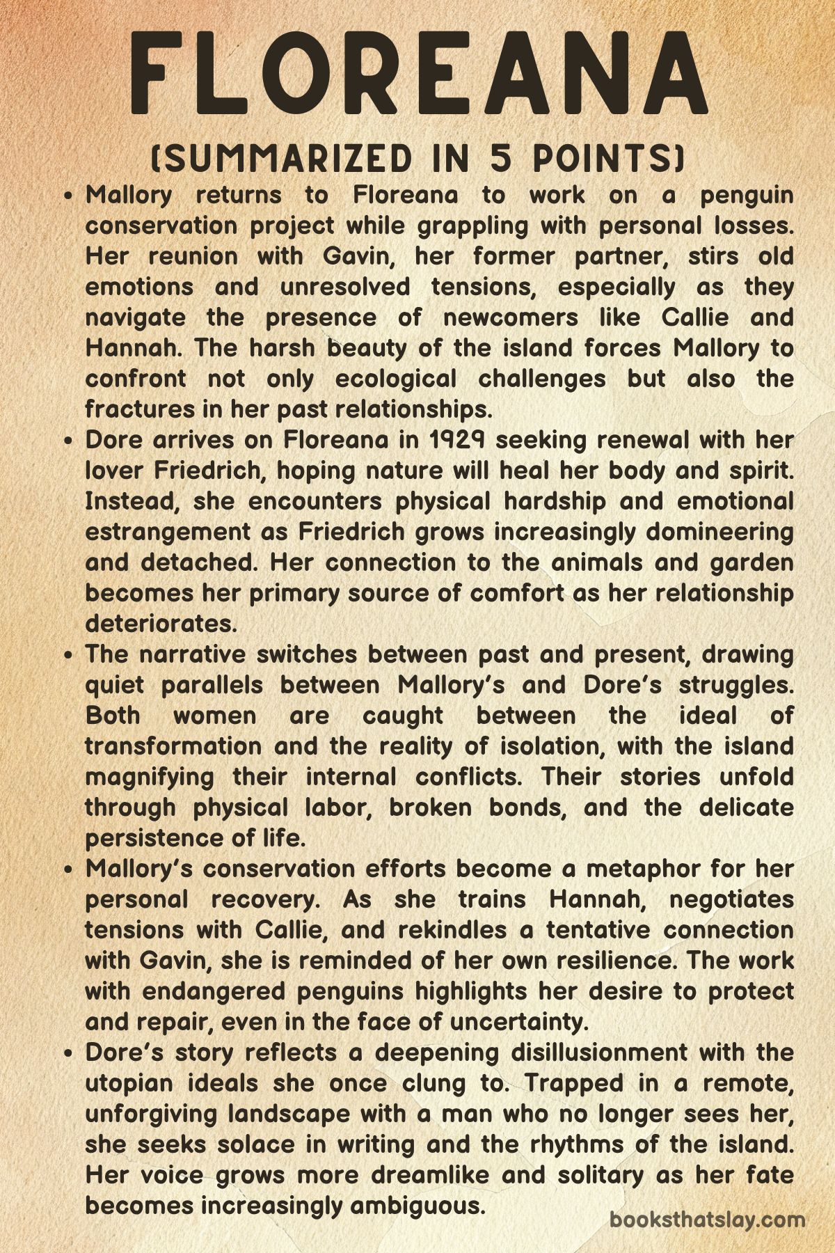 Floreana by Midge Raymond summary