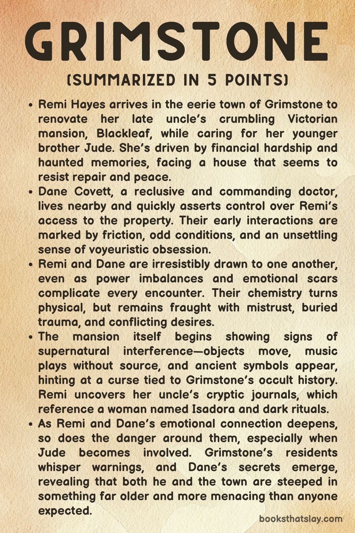 Grimstone by Sophie Lark Summary