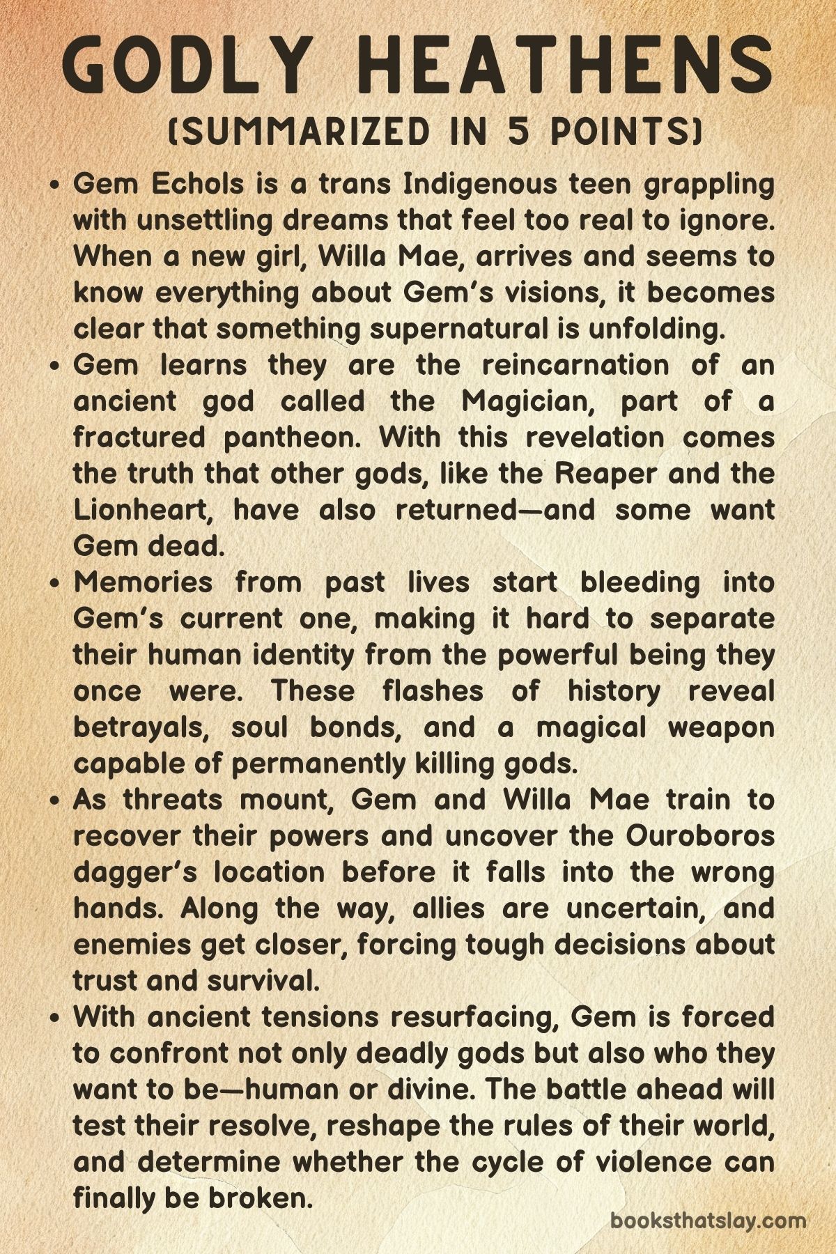 Godly Heathens Summary, Characters and Themes