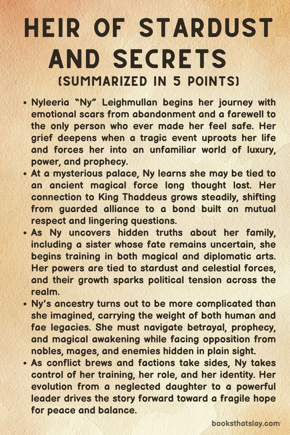 Heir of Stardust and Secrets by CC Hartley Summary