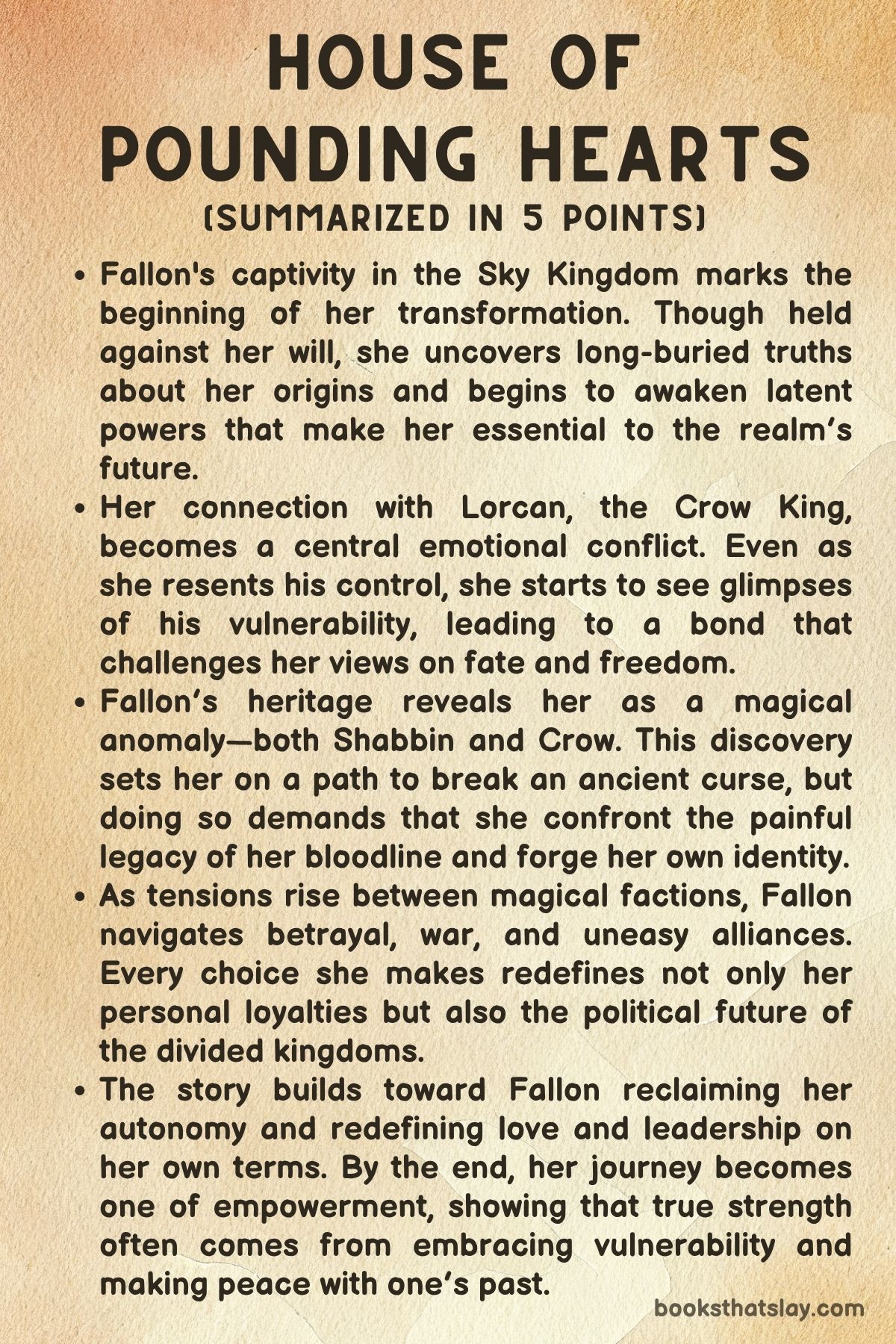 House of Pounding Hearts Summary, Characters and Themes
