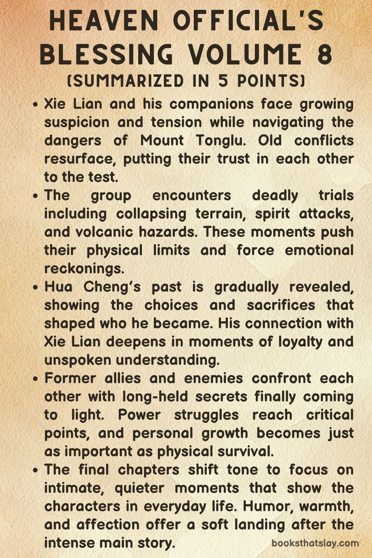 Heaven Official’s Blessing Volume 8 by Mo Xiang Tong Xiu summary
