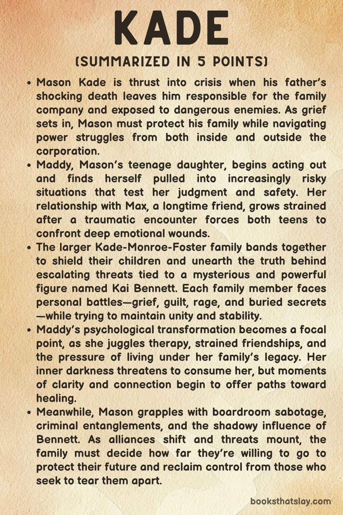 Kade by Tijan summary