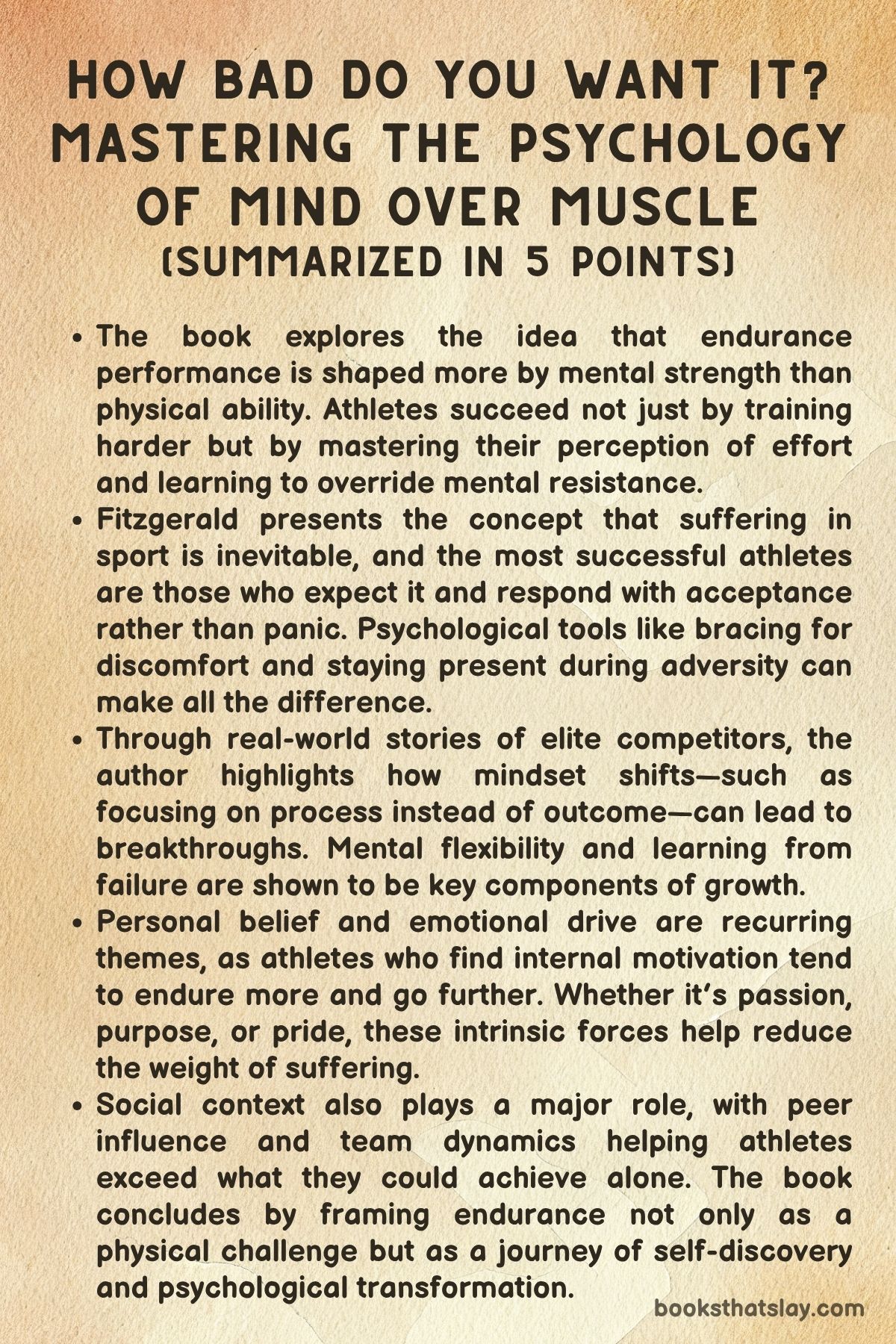 How Bad Do You Want It by Matt Fitzgerald summary