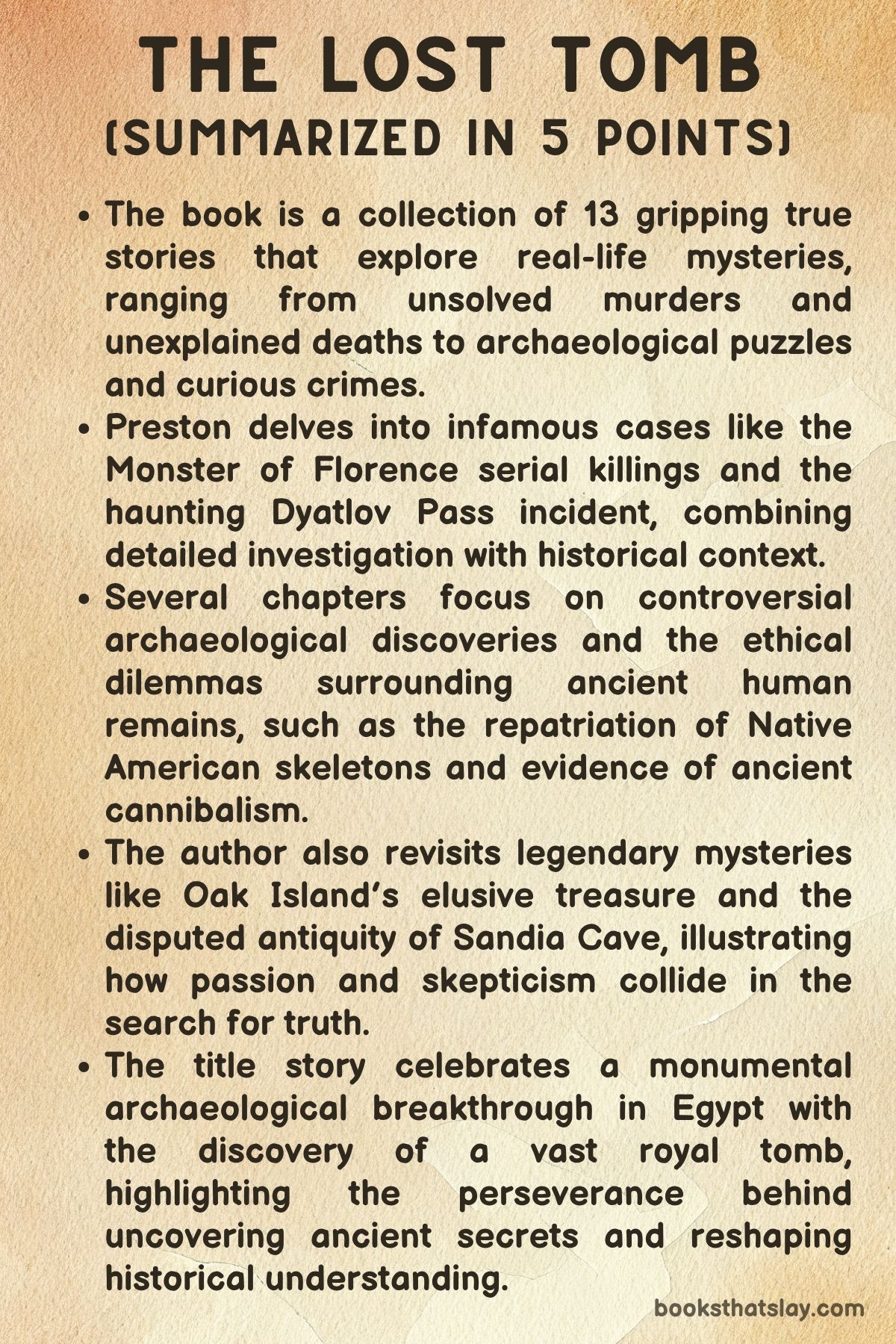 The Lost Tomb by Douglas Preston Summary