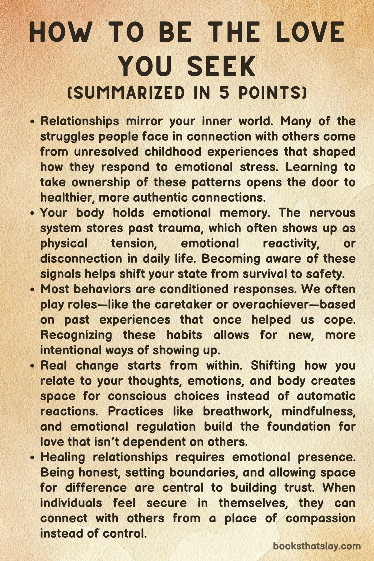 How to Be the Love You Seek by Dr. Nicole LePera summary