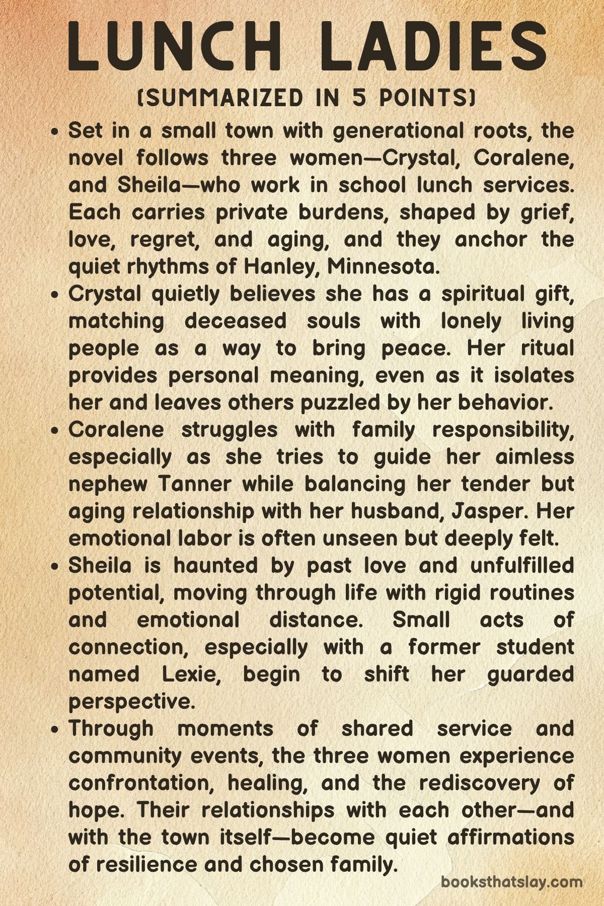 Lunch Ladies by Jodi Thompson Carr Summary