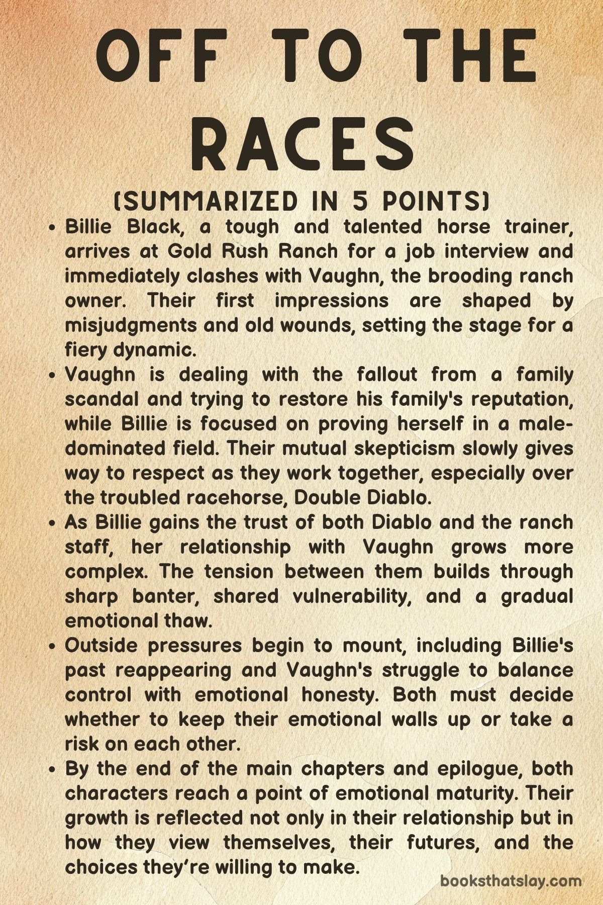 Off to the Races by Elsie Silver Summary
