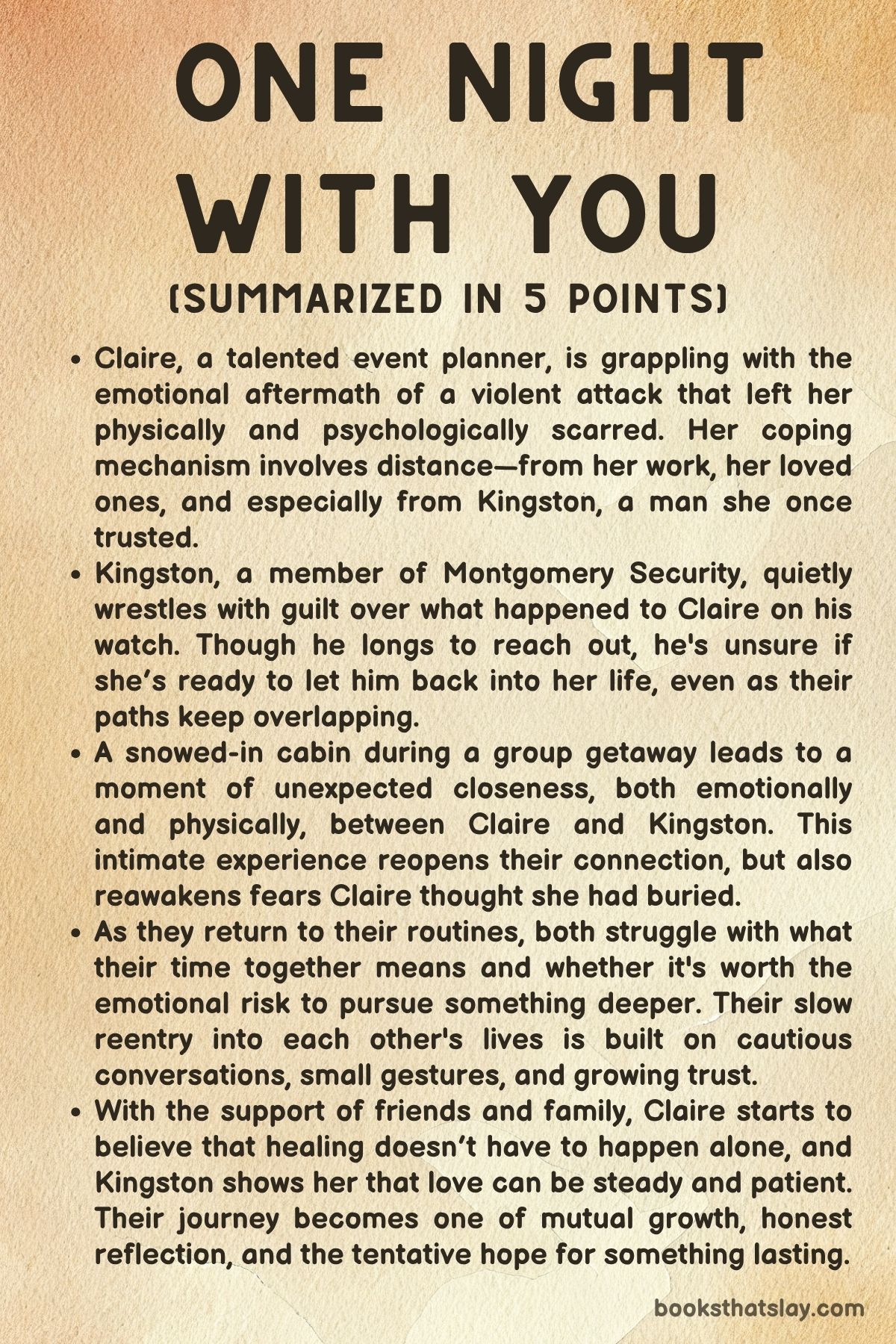 One Night with You by Carrie Ann Ryan Summary