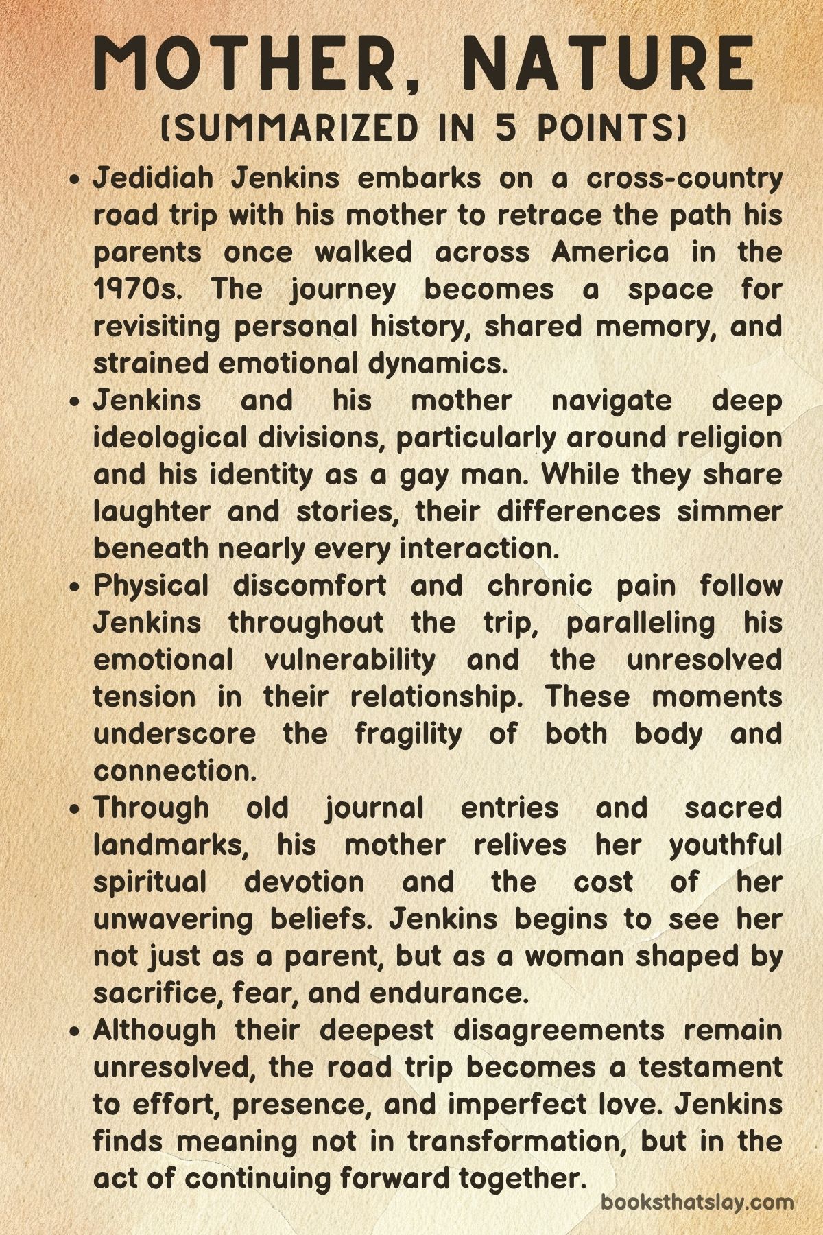 Mother, Nature by Jedidiah Jenkins summary