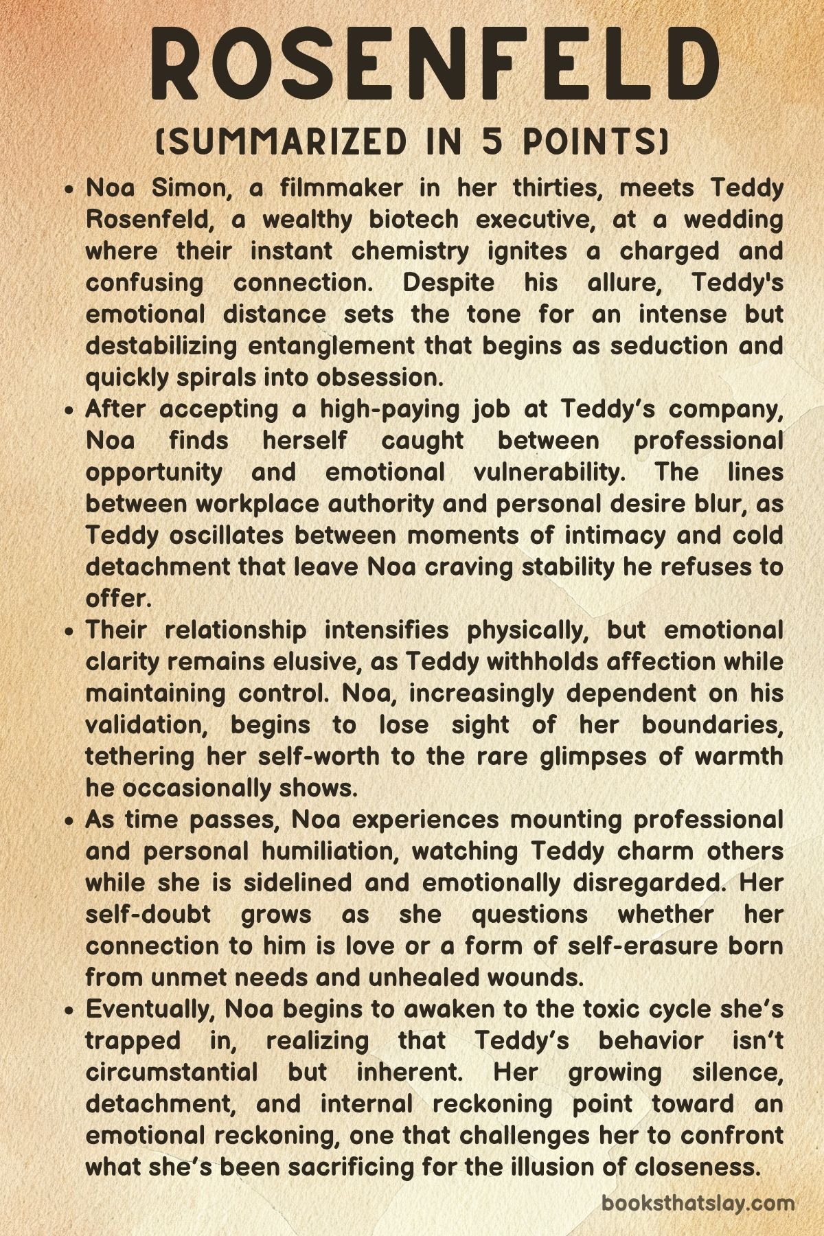 Rosenfeld by Maya Kessler Summary