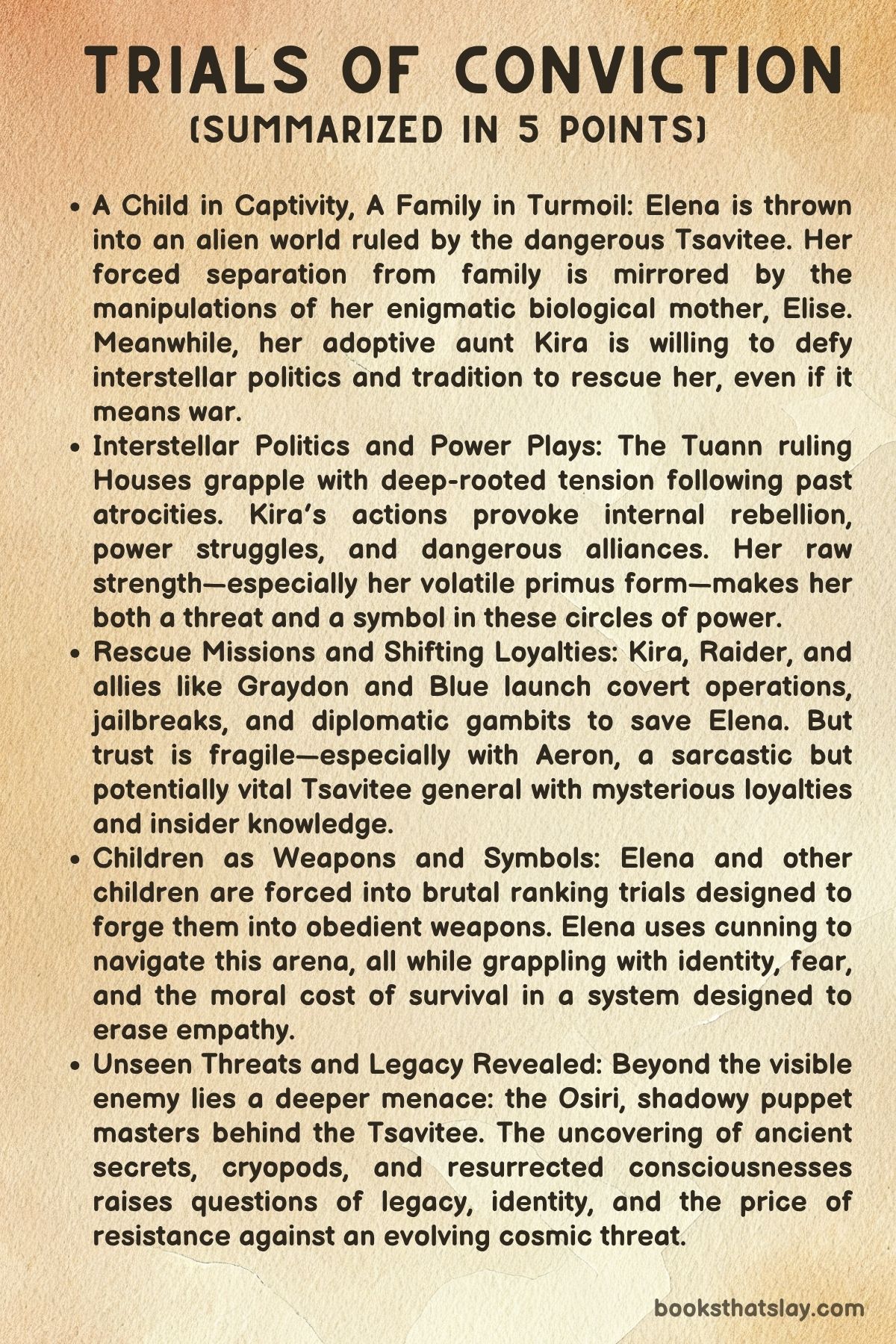Trials of Conviction by TA White Summary