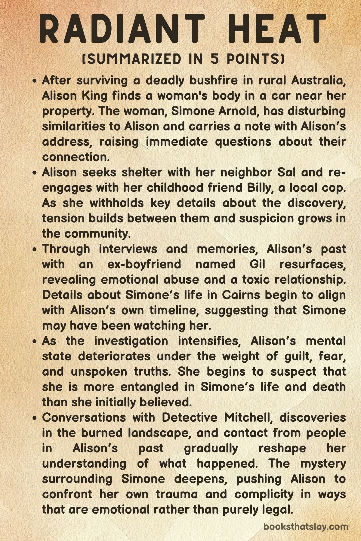 Radiant Heat by Sarah-Jane Collins summary