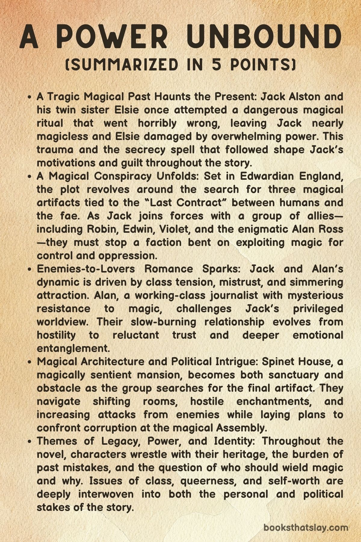 A Power Unbound Summary, Characters and Themes