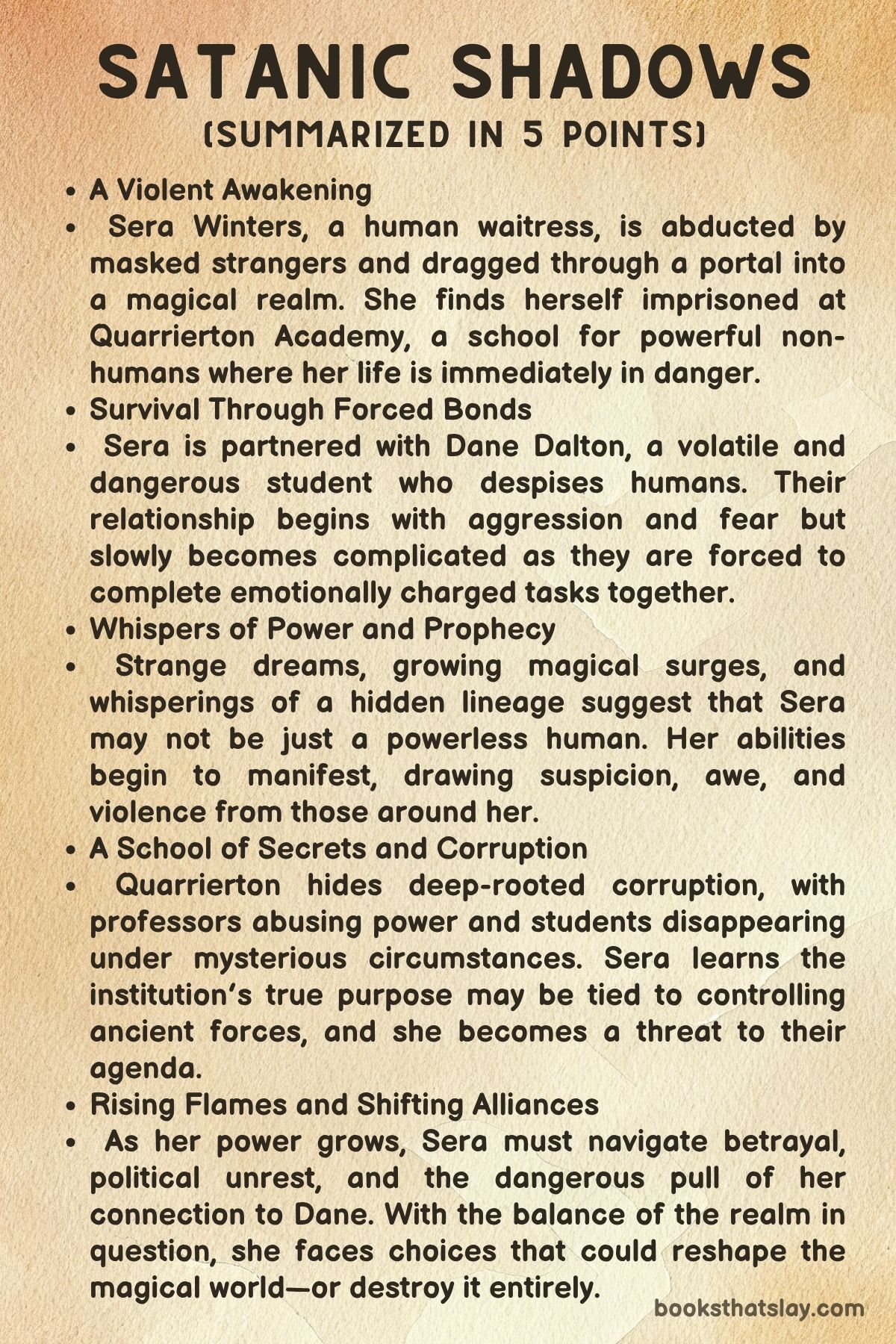 Satanic Shadows by Leigh Rivers Summary