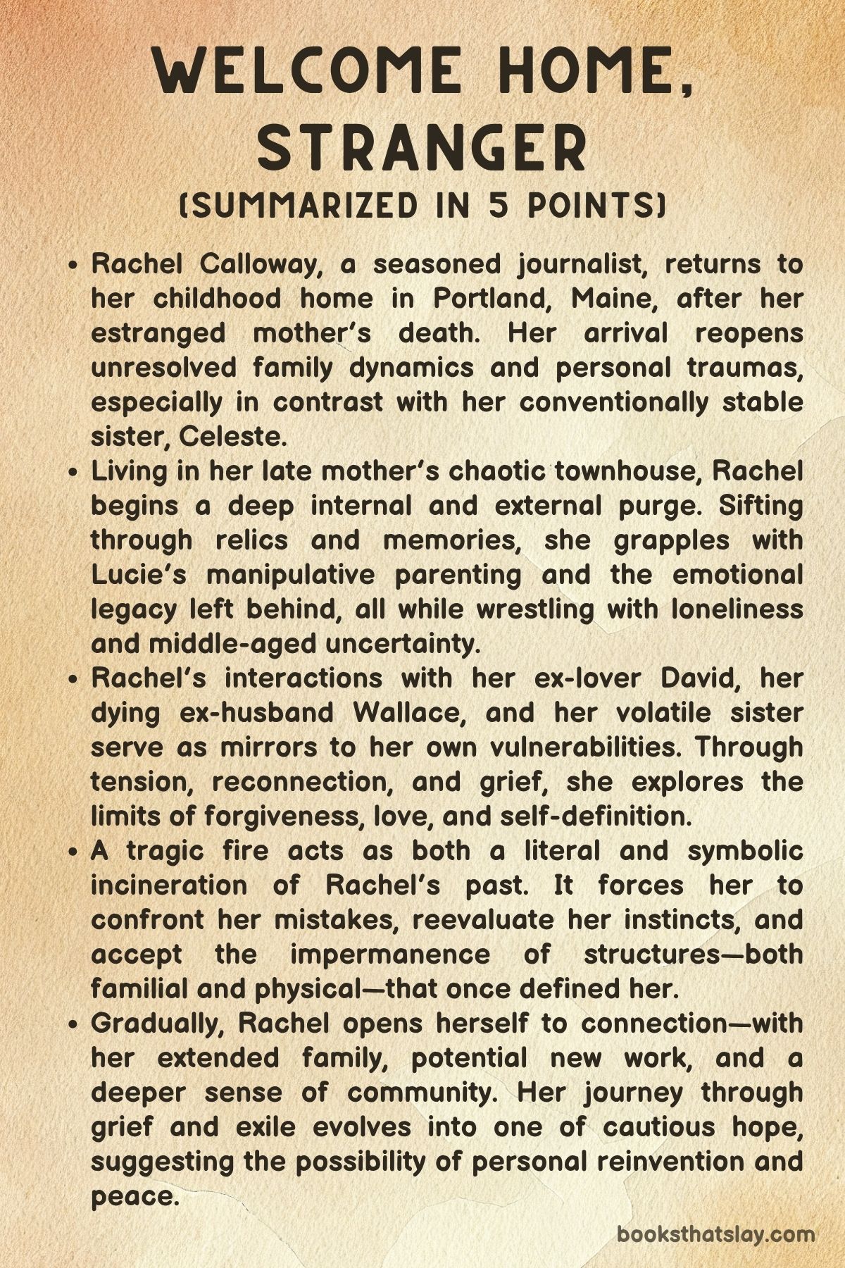 Welcome Home, Stranger by Kate Christensen Summary