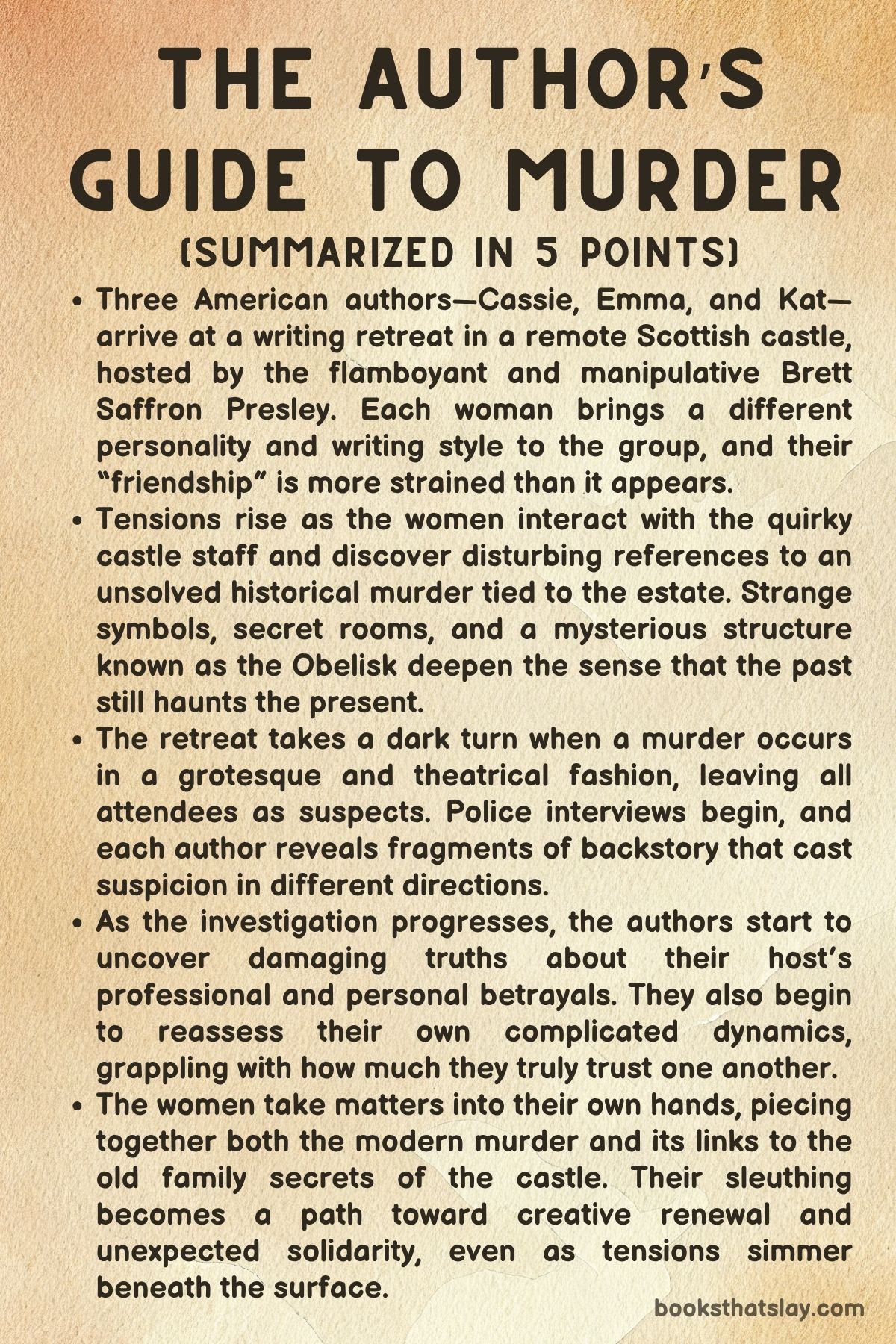 The Authors Guide to Murder by Beatriz Williams Summary