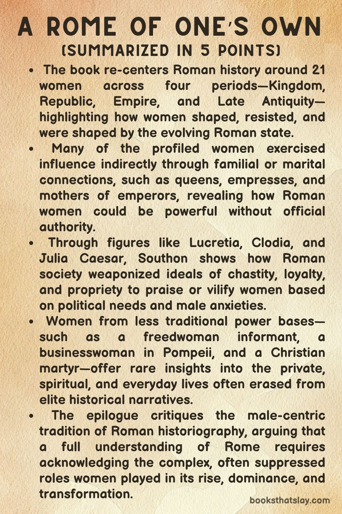 A Rome of One’s Own Summary and Analysis