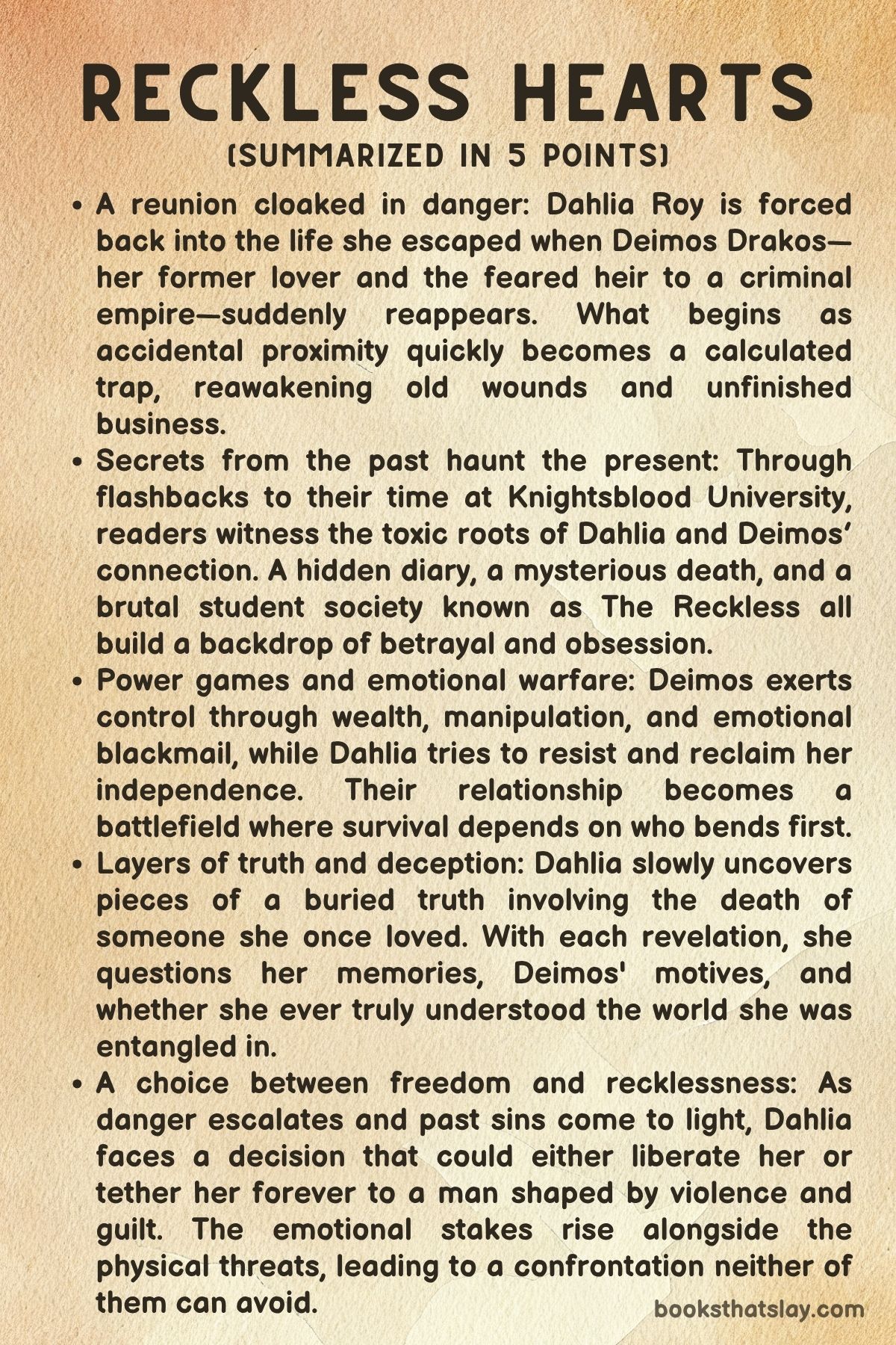 Reckless Hearts by Jagger Cole summary