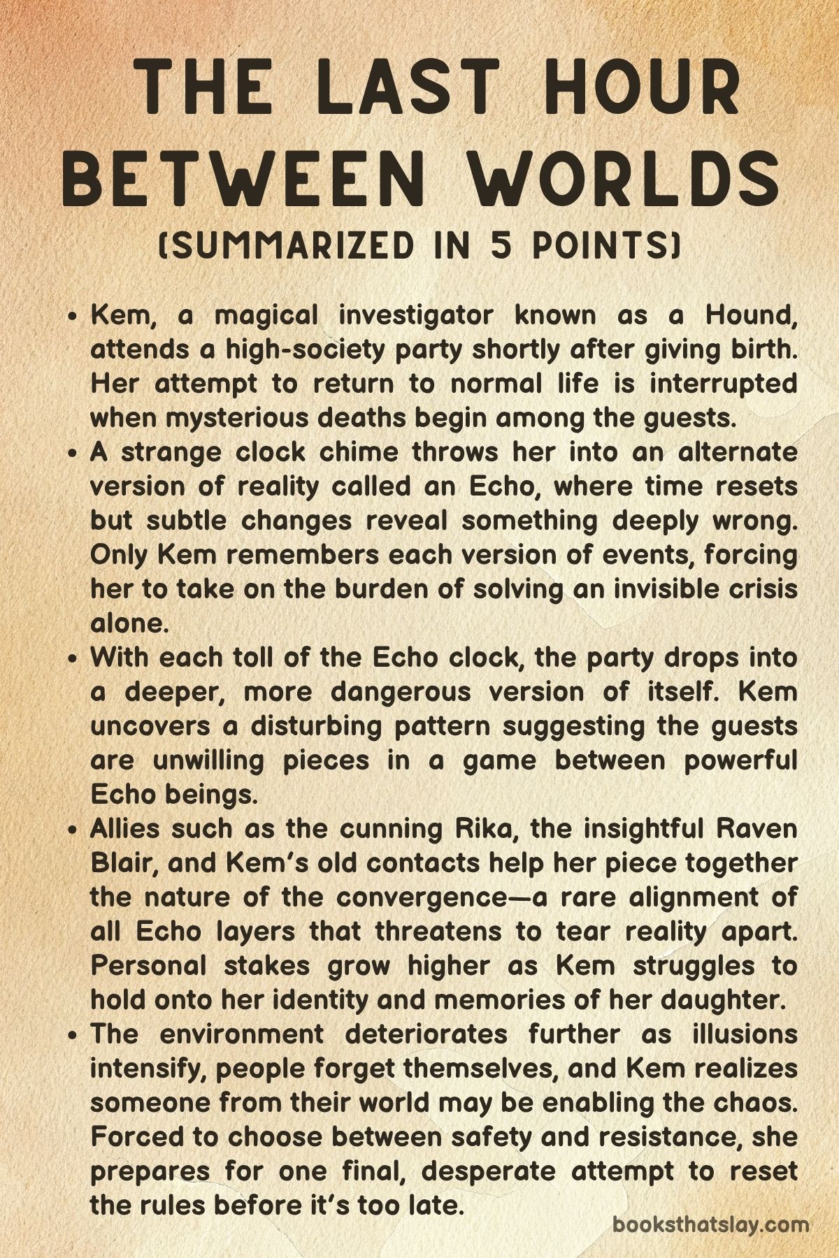 The Last Hour Between Worlds by Melissa Caruso Summary