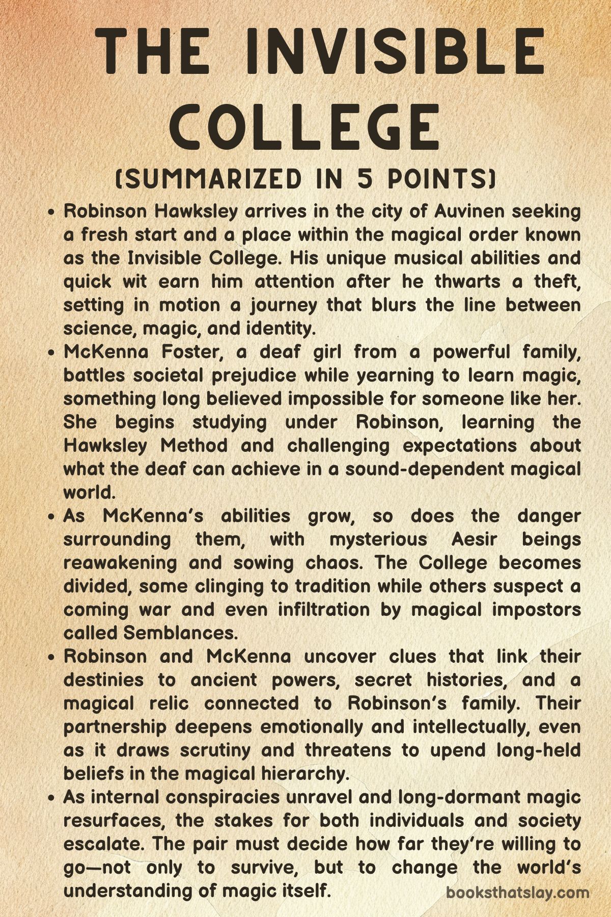 The Invisible College by Jeff Wheeler Summary