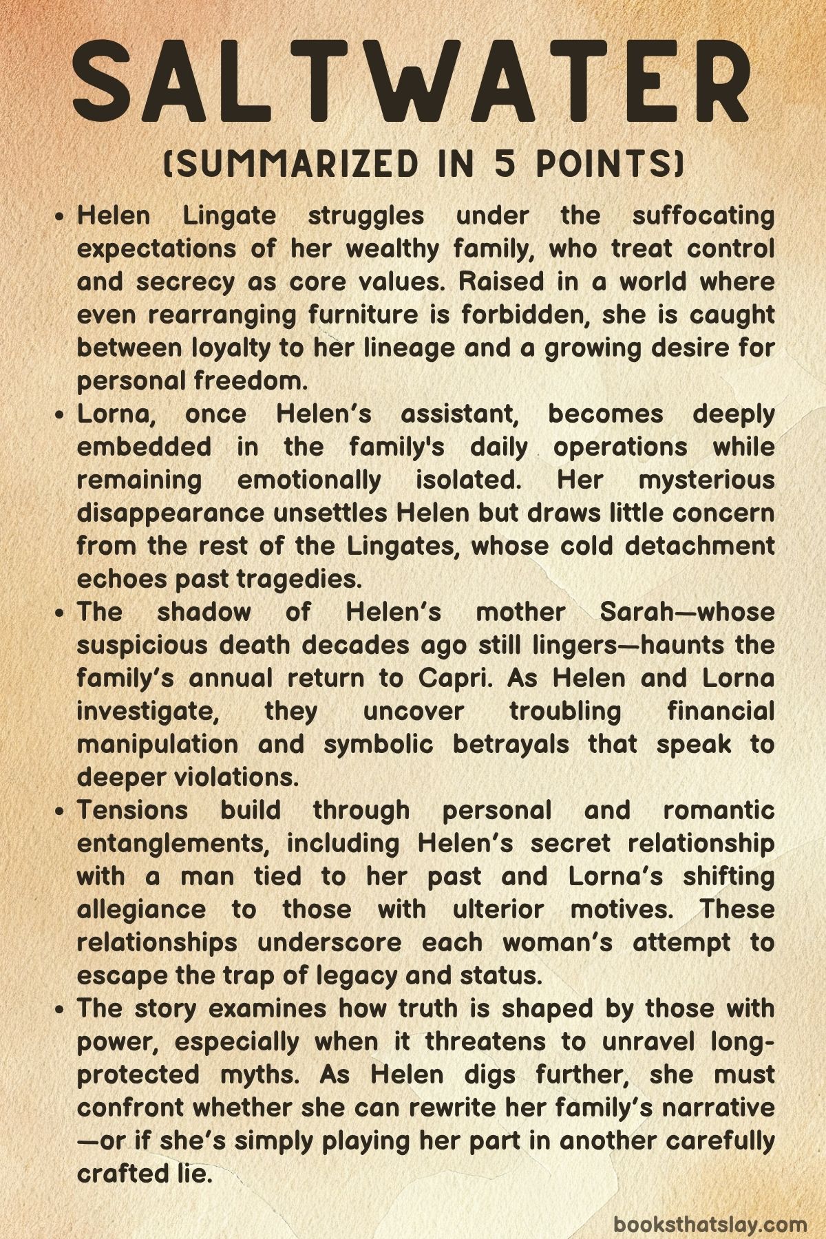 Saltwater by Katy HAys Summary