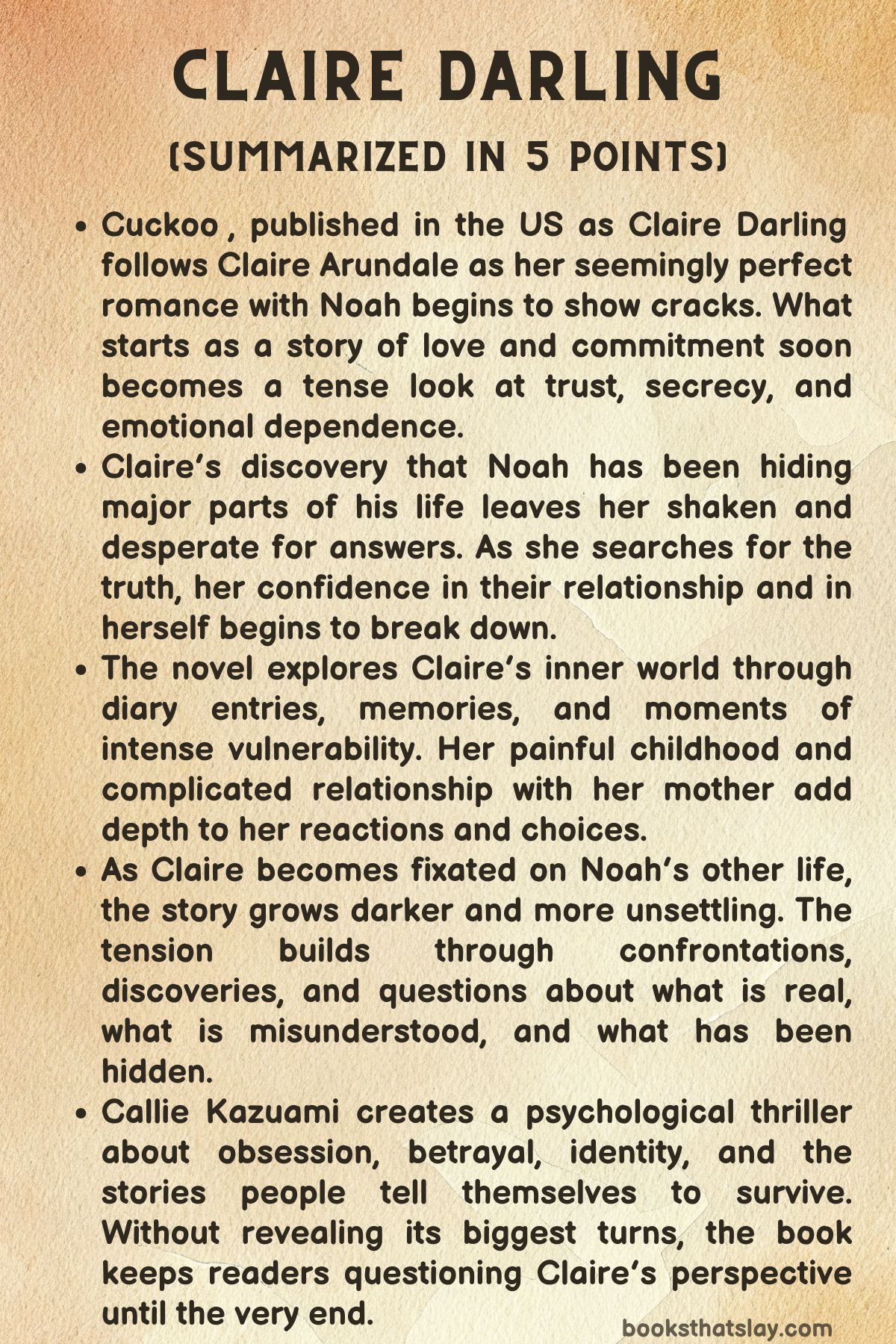 Claire Darling Summary