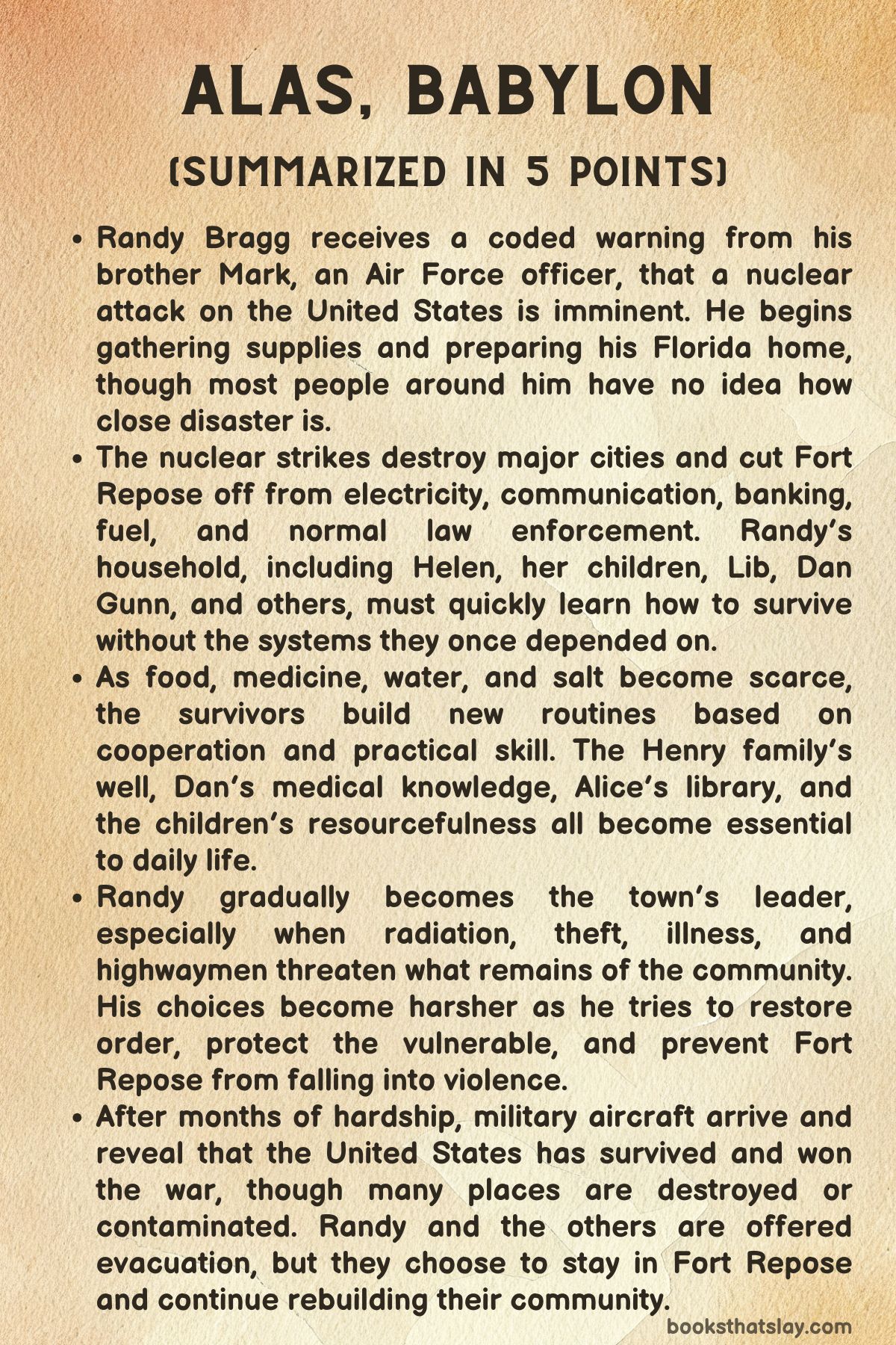 Alas Babylon Summary
