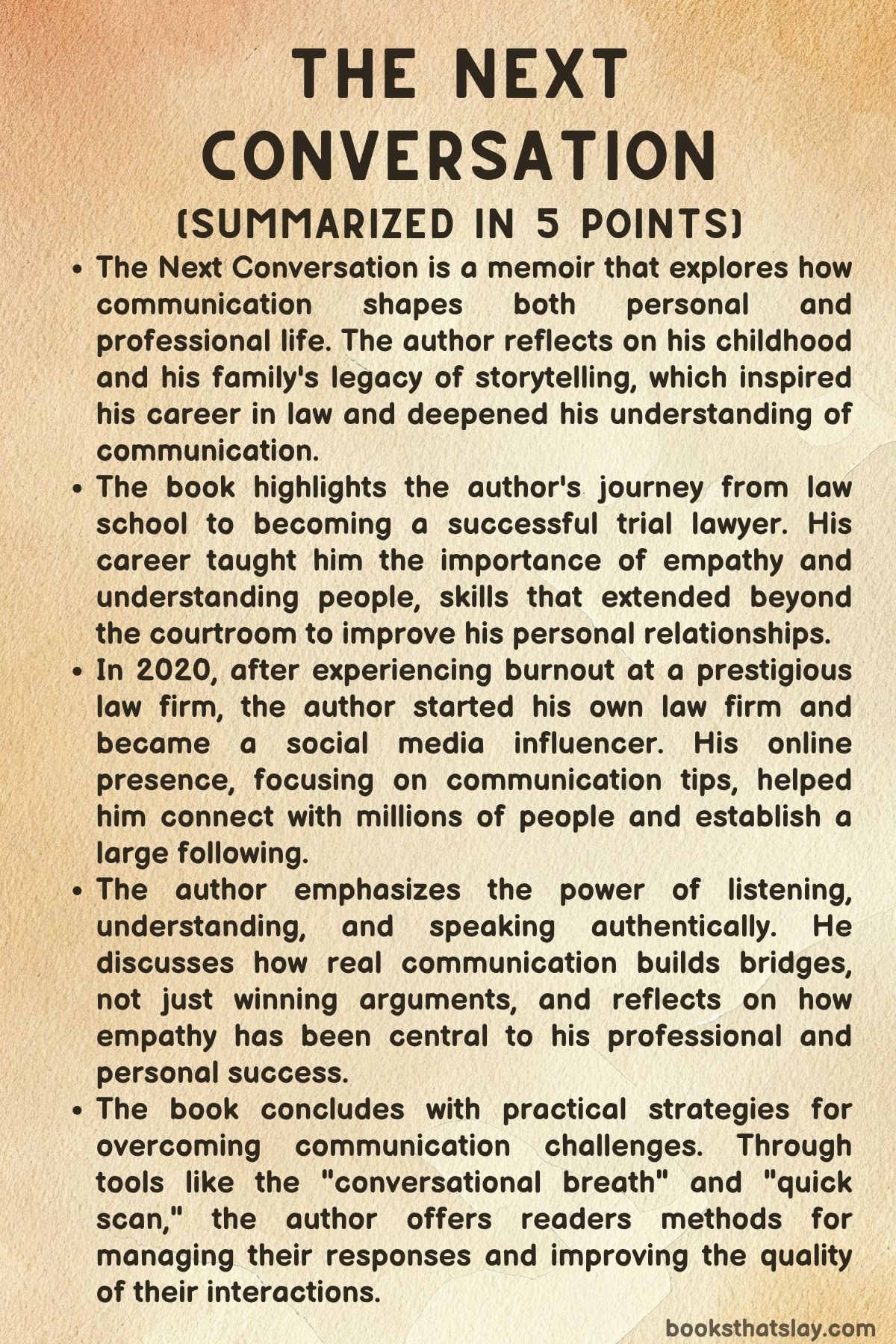 The Next Conversation by Jefferson Fisher Summary