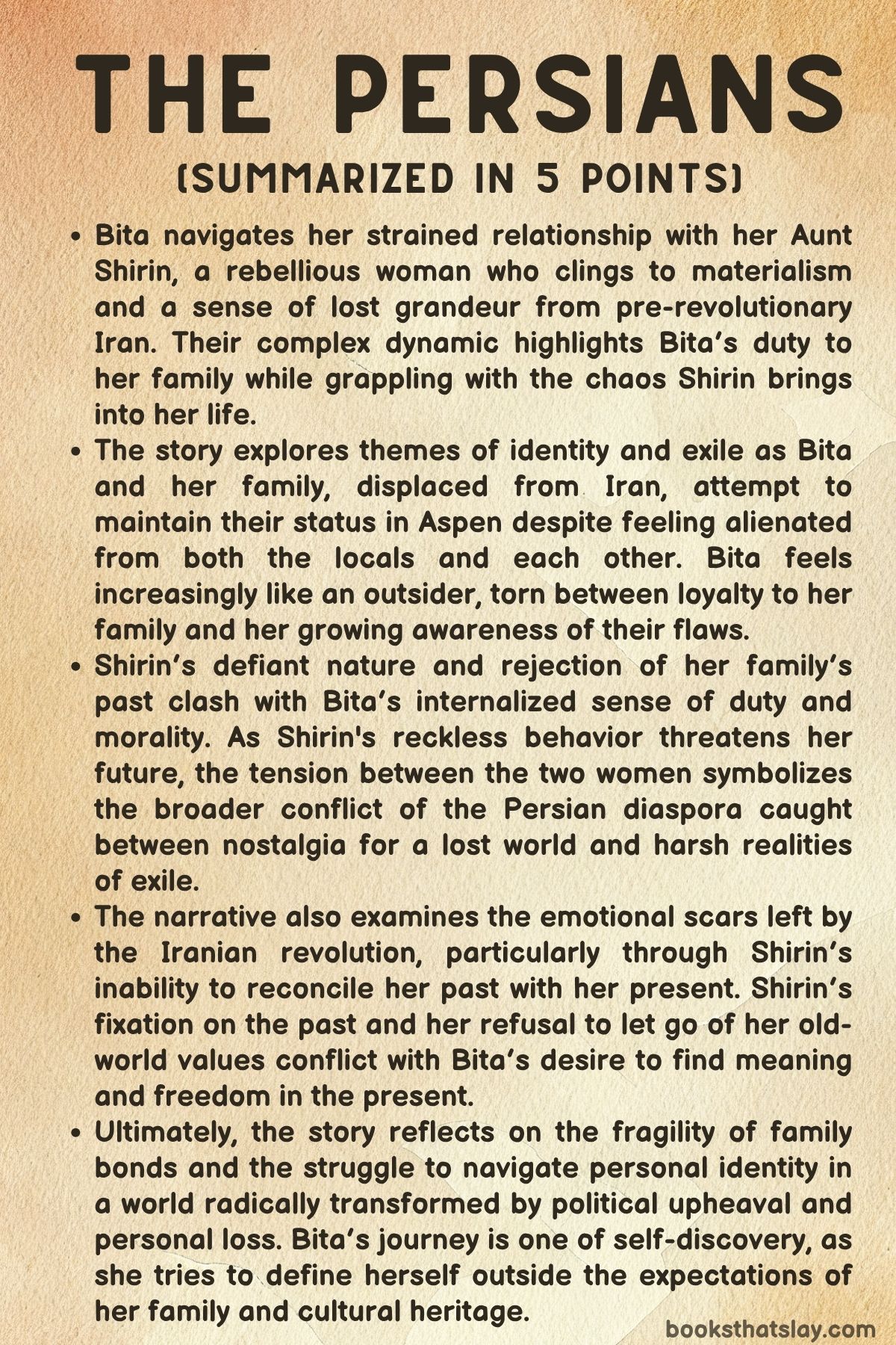 The Persians by Sanam Mahloudji Summary