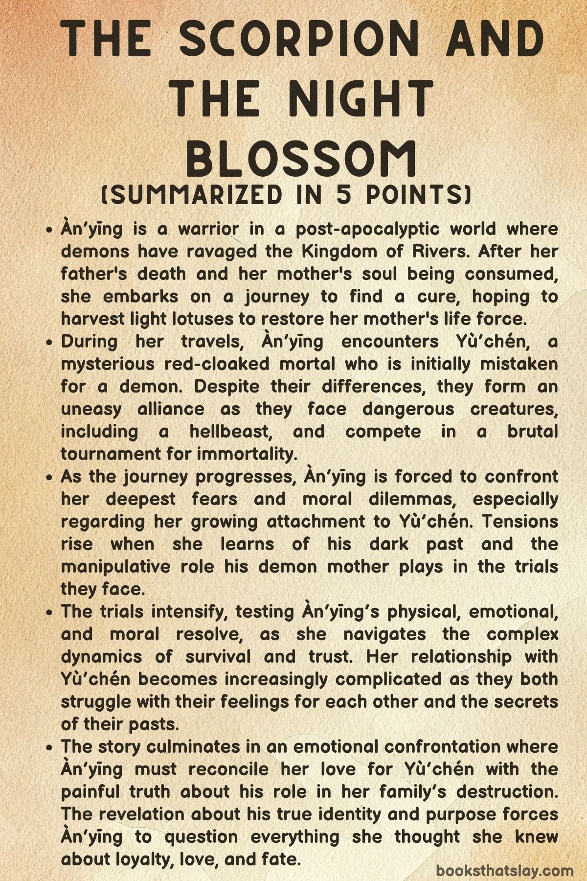 The Scorpion and the Night Blossom by Amelie Wen Zhao Summary