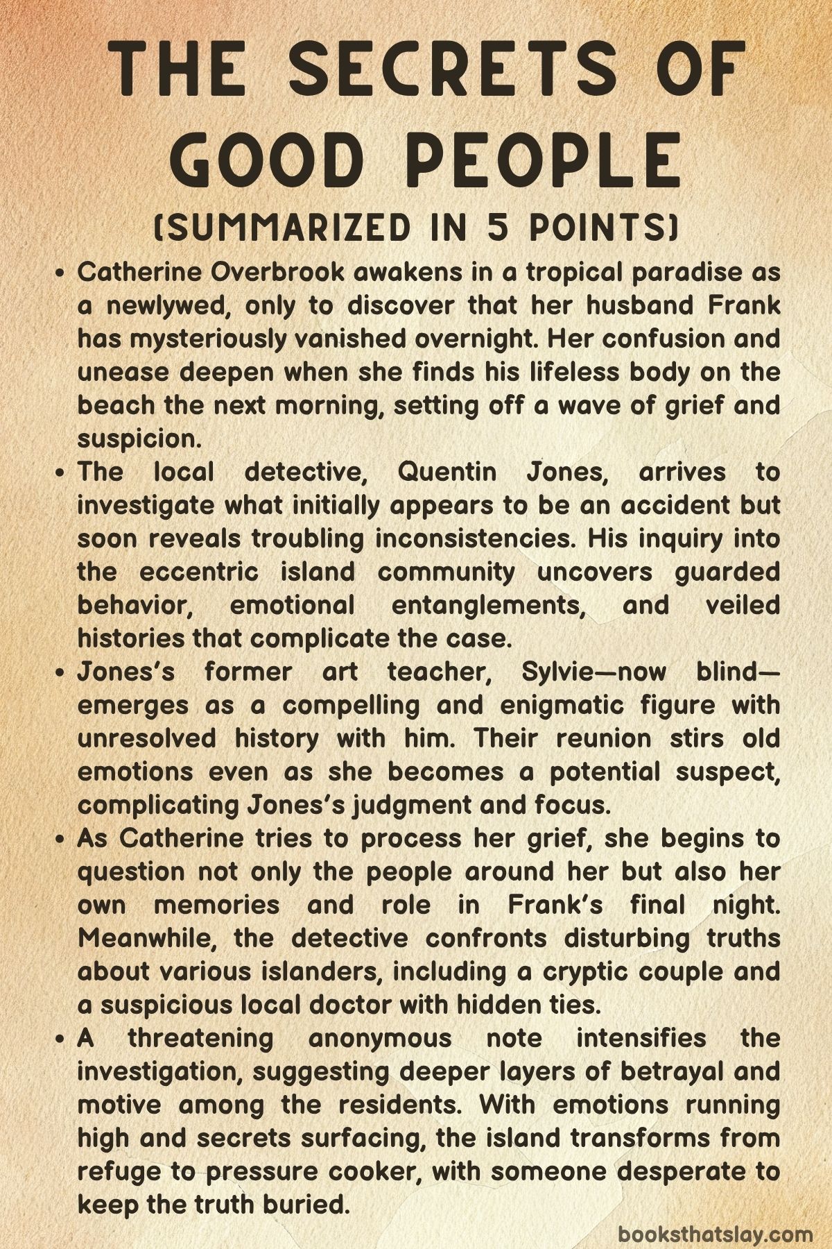 The Secrets of Good People by Boo Walker Summary