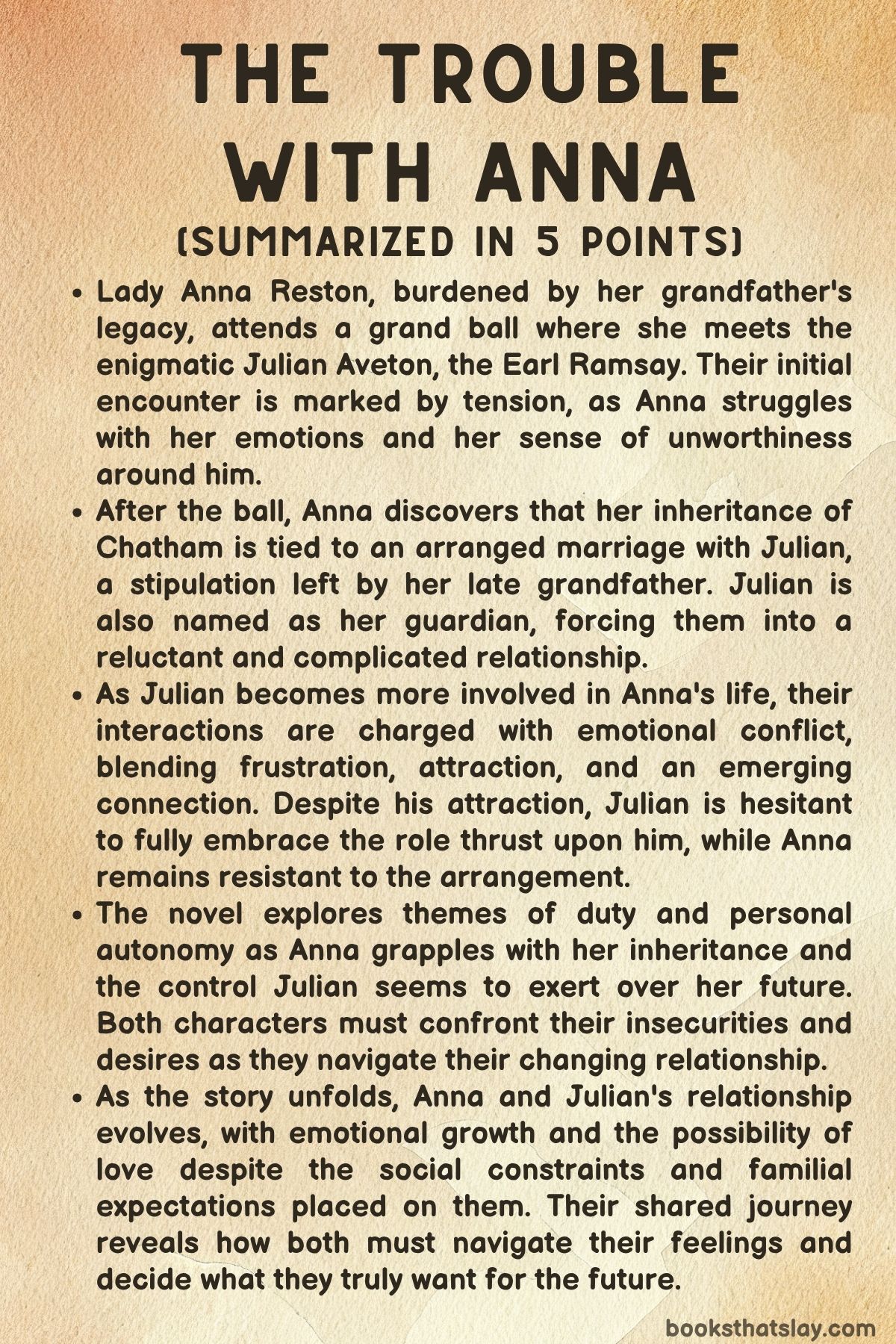 The Trouble with Anna Summary