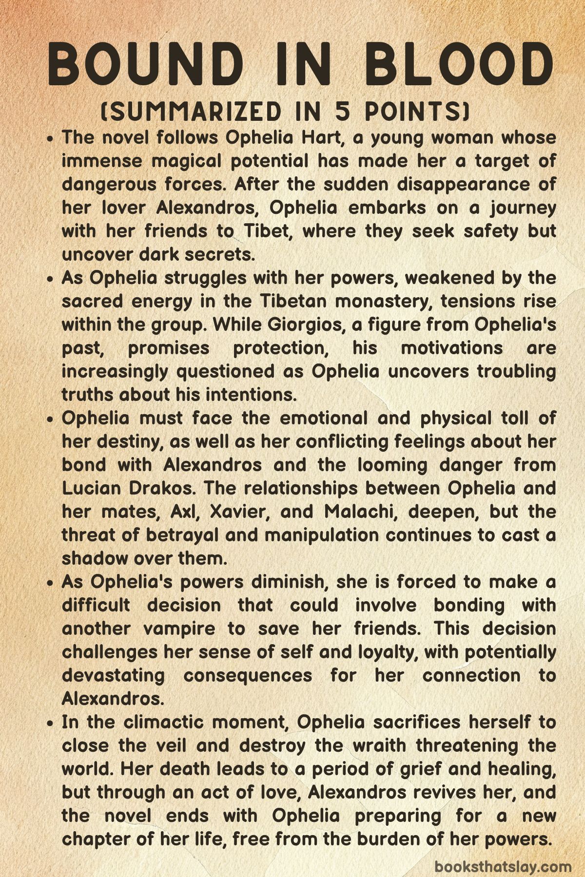 Bound in Blood Summary, Characters and Themes