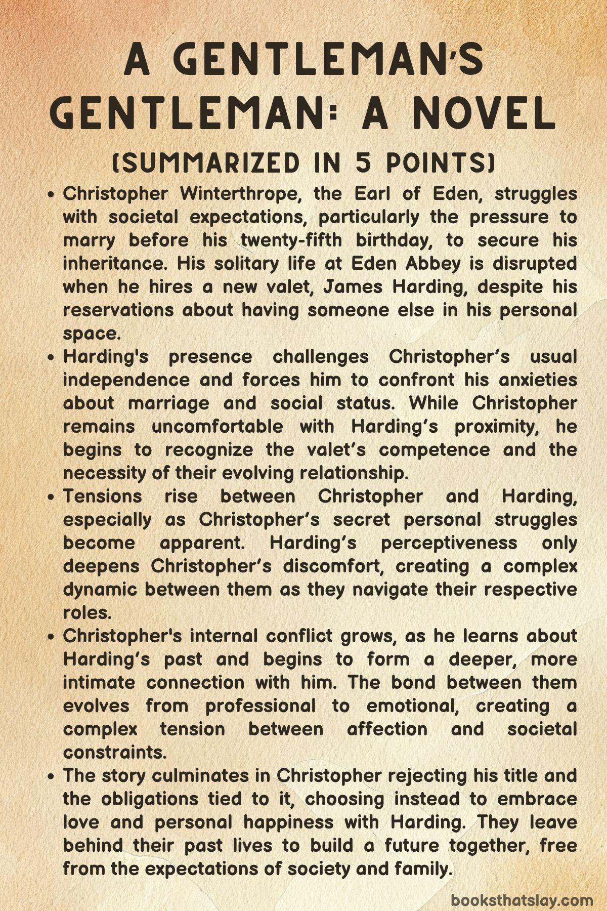 A Gentleman's Gentleman Summary