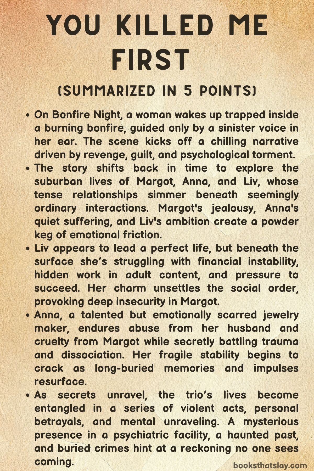 You Killed Me First Summary
