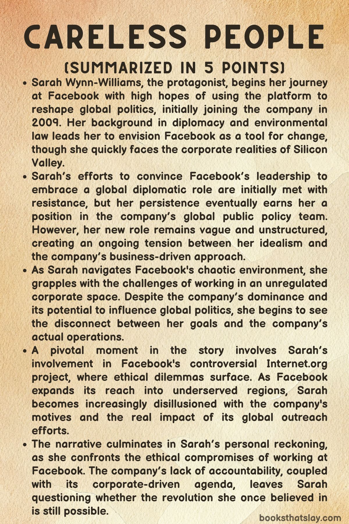Careless People by Sarah Wynn-Williams Summary