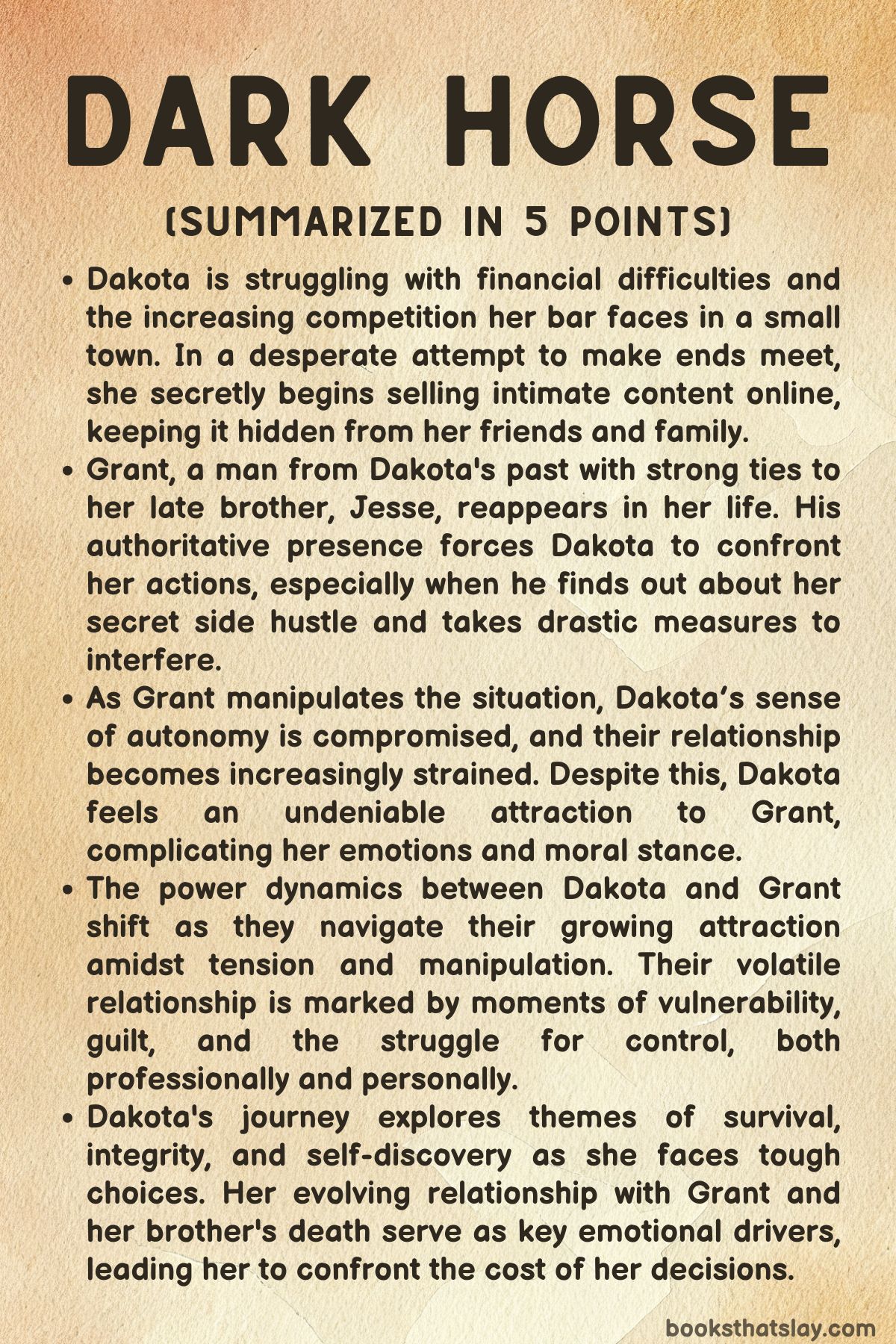 Dark Horse by Maggie Rawdon Summary