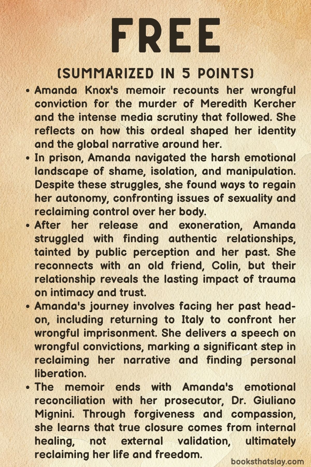 Free by Amanda Knox Summary and Analysis