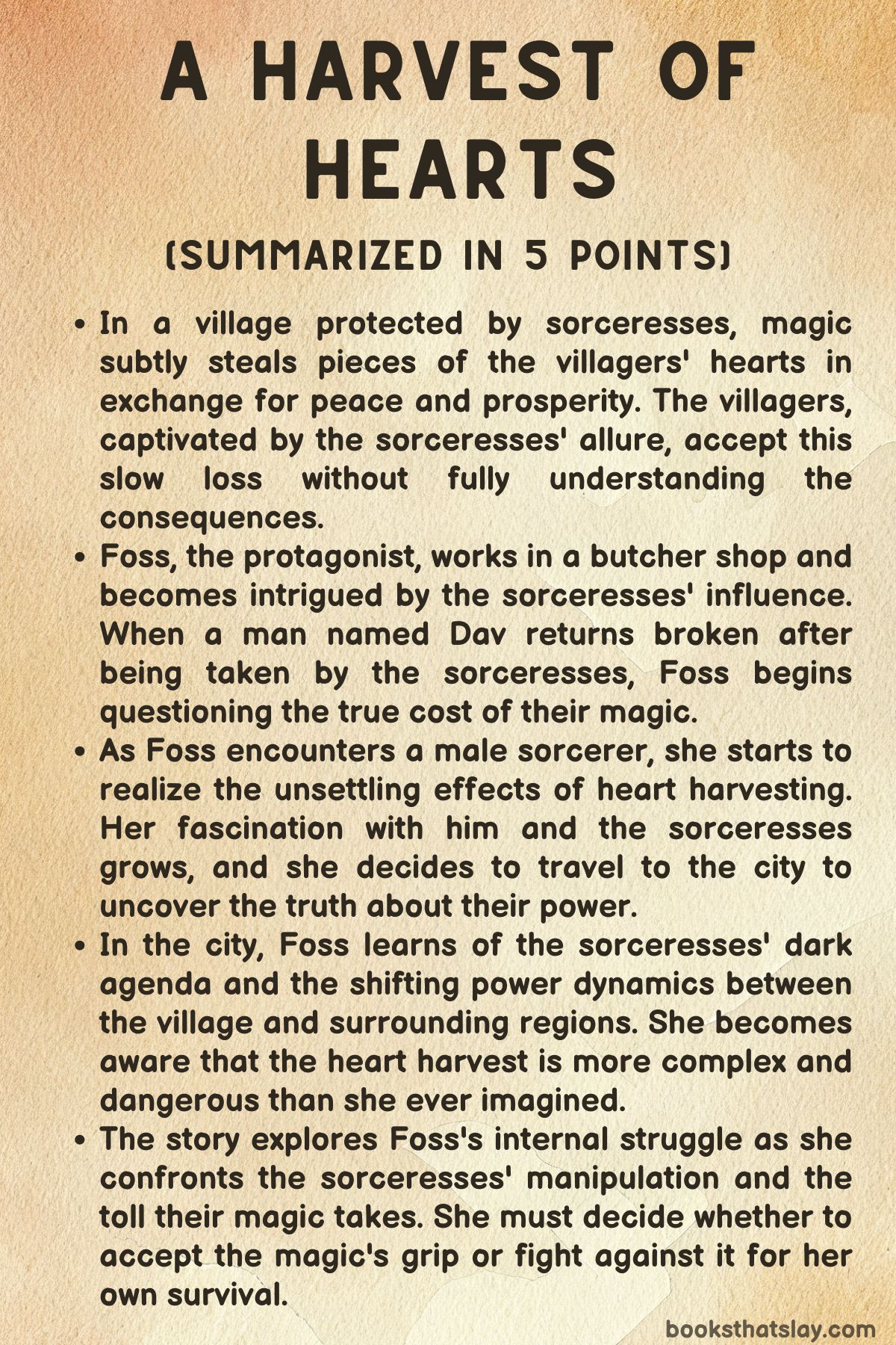 A Harvest of Hearts Summary