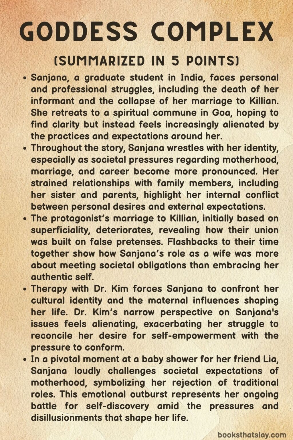 Goddess Complex Summary, Characters and Themes | Sanjena Sathian