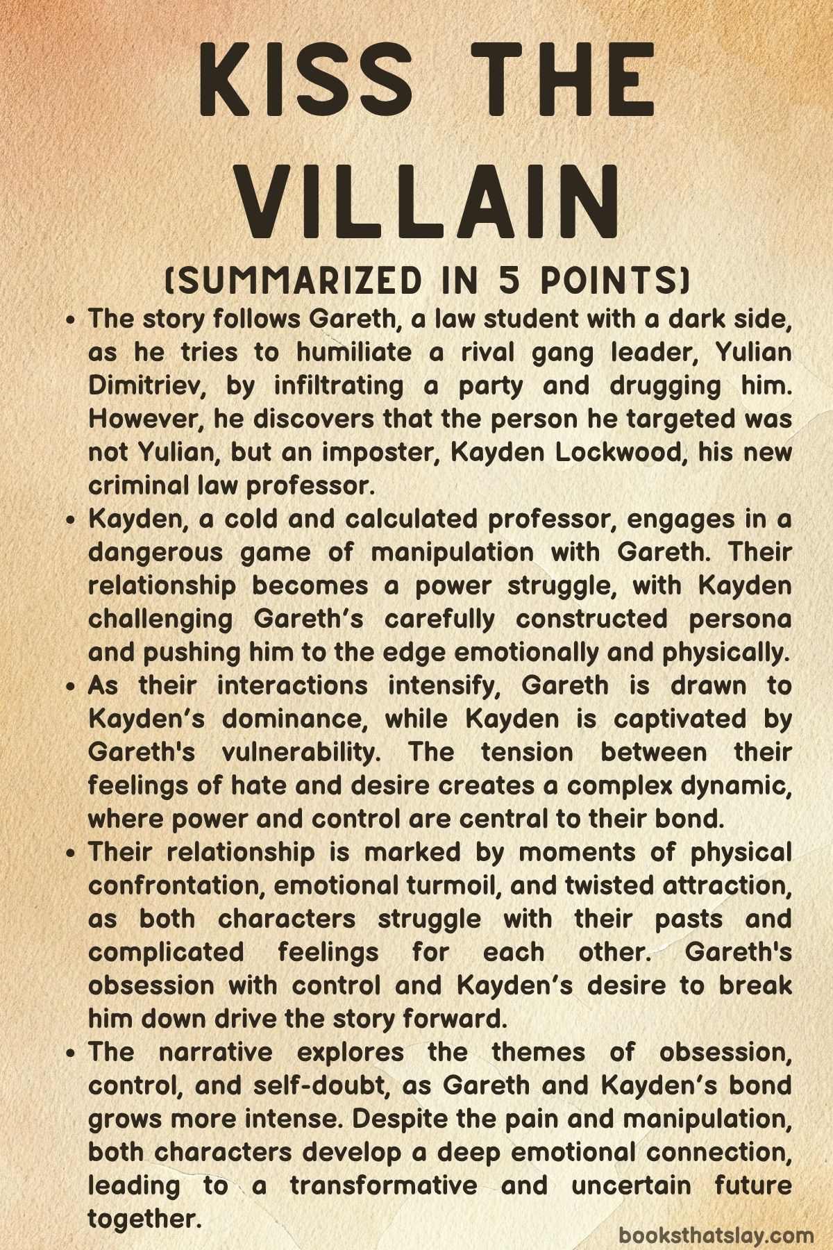 Kiss The Villain Summary