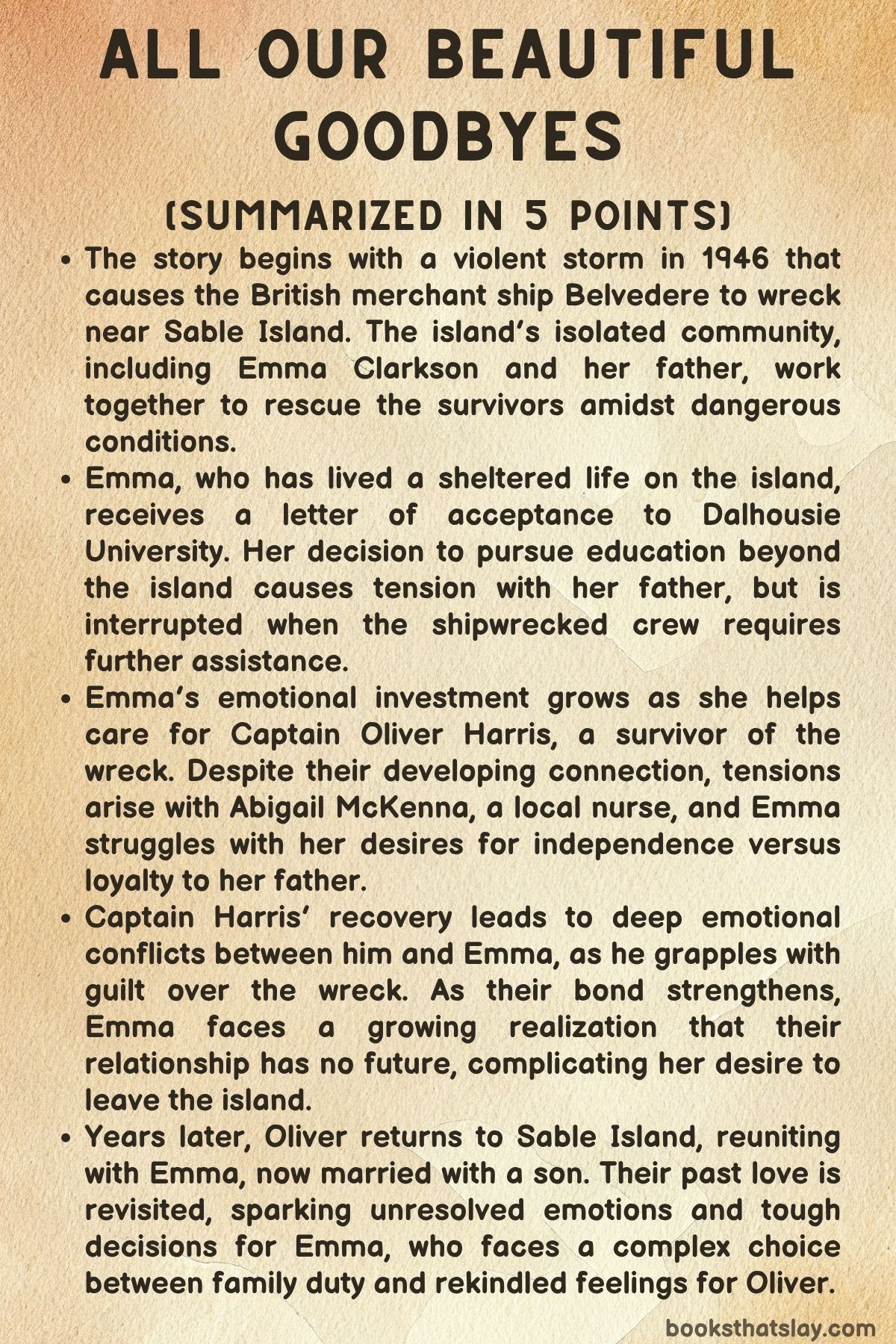 All Our Beautiful Goodbyes Summary