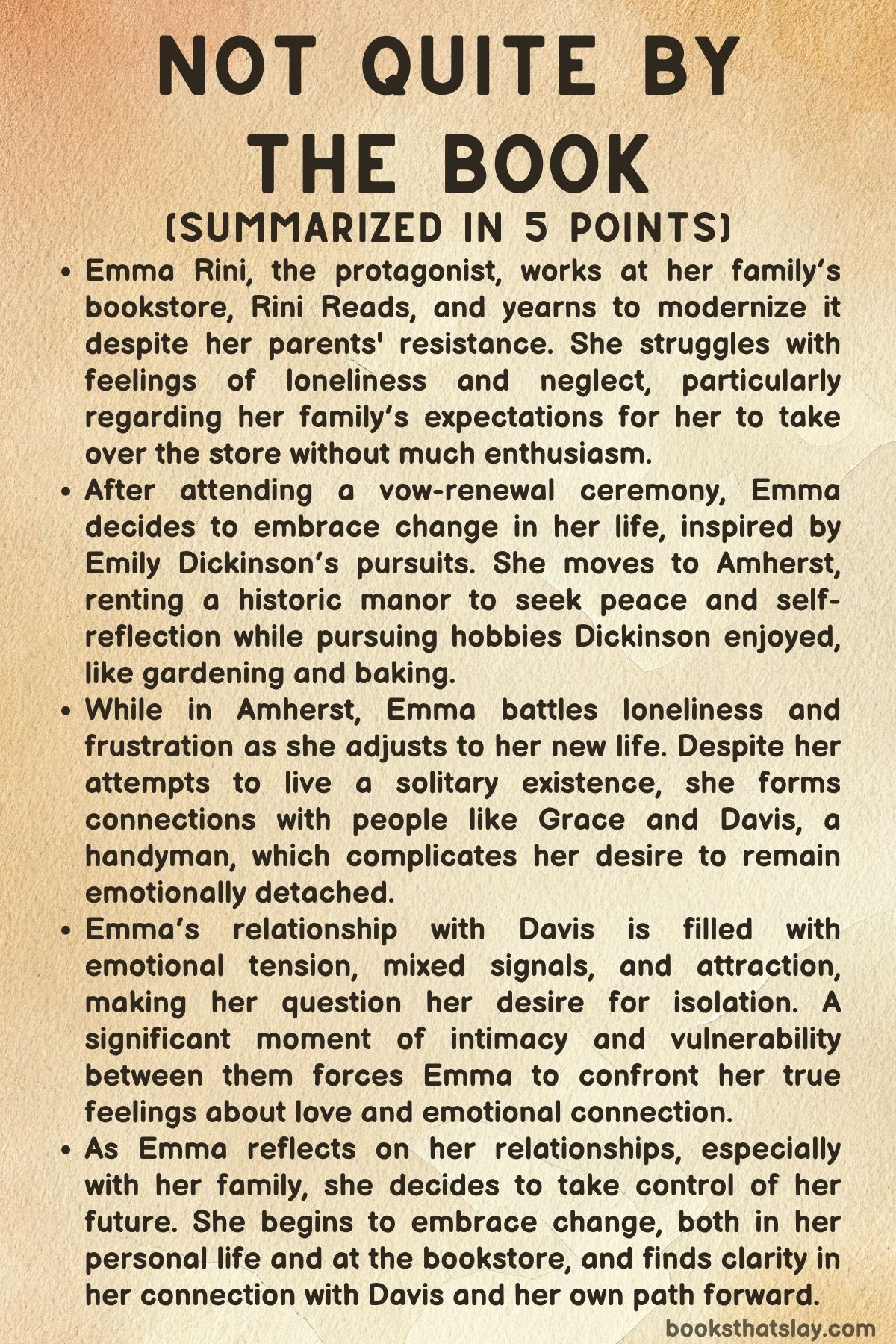 Not Quite by the book summary