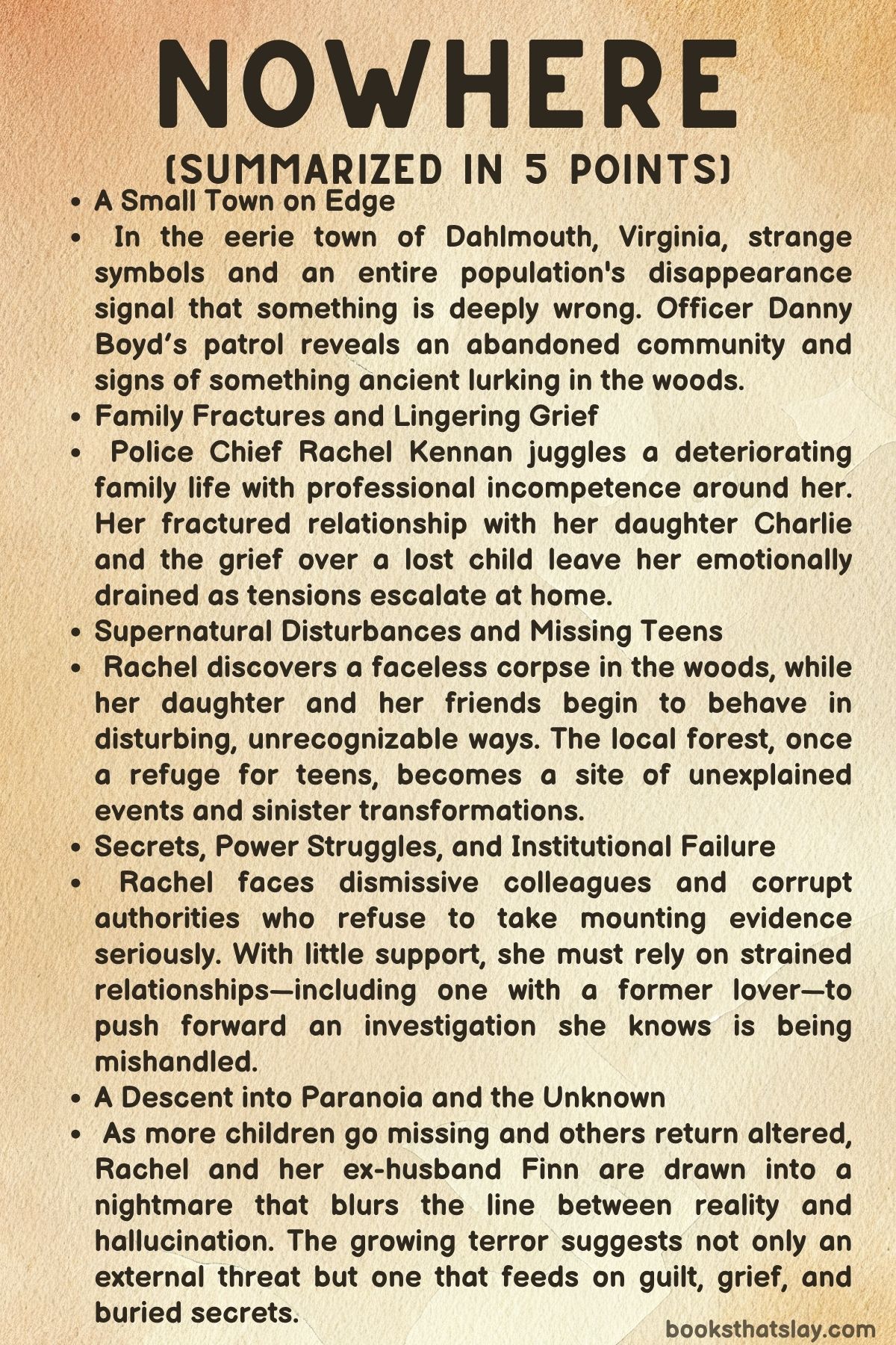 Nowhere by Allison Gunn Summary