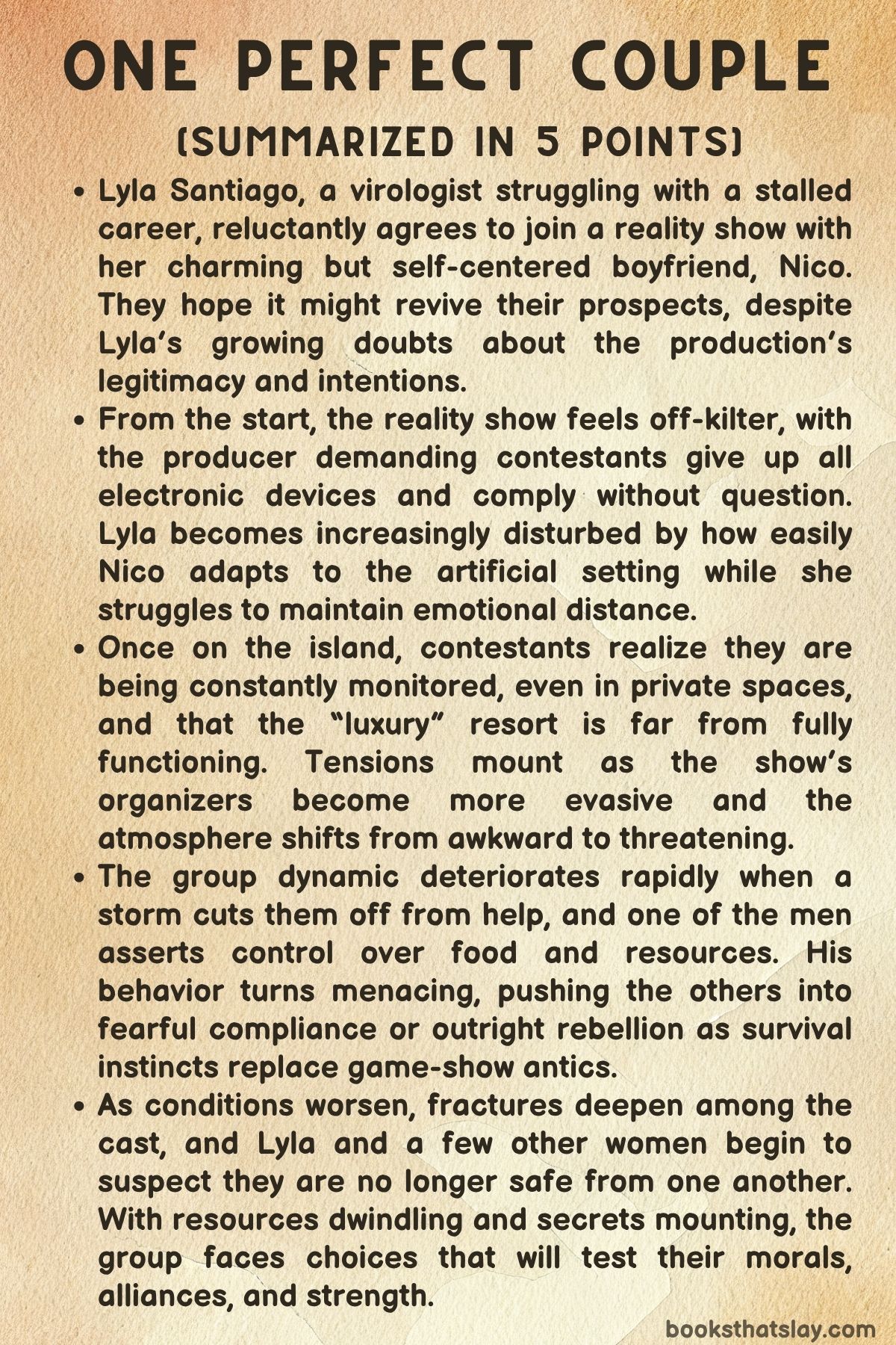 One Perfect Couple Summary, Characters and Themes